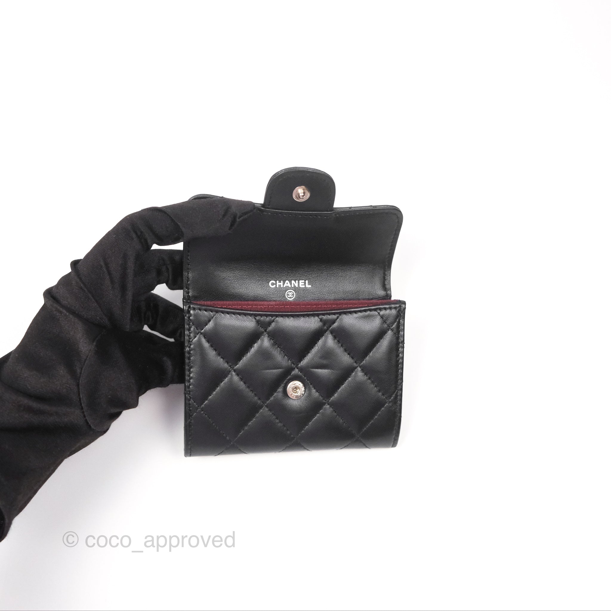 Chanel Classic Flap Coin Purse Black Lambskin Leather with Silver Hardware - Luxury Wallet for Women, Perfect for Parties & Everyday Use