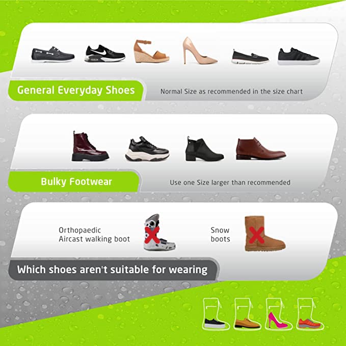 **SEAL Waterproof Shoe Covers for Men & Women - Slip-Resistant Sole, Large Zippers - Reusable Rain, Mud & Snow Protector for Outdoor Activities, Hiking & Commuting**