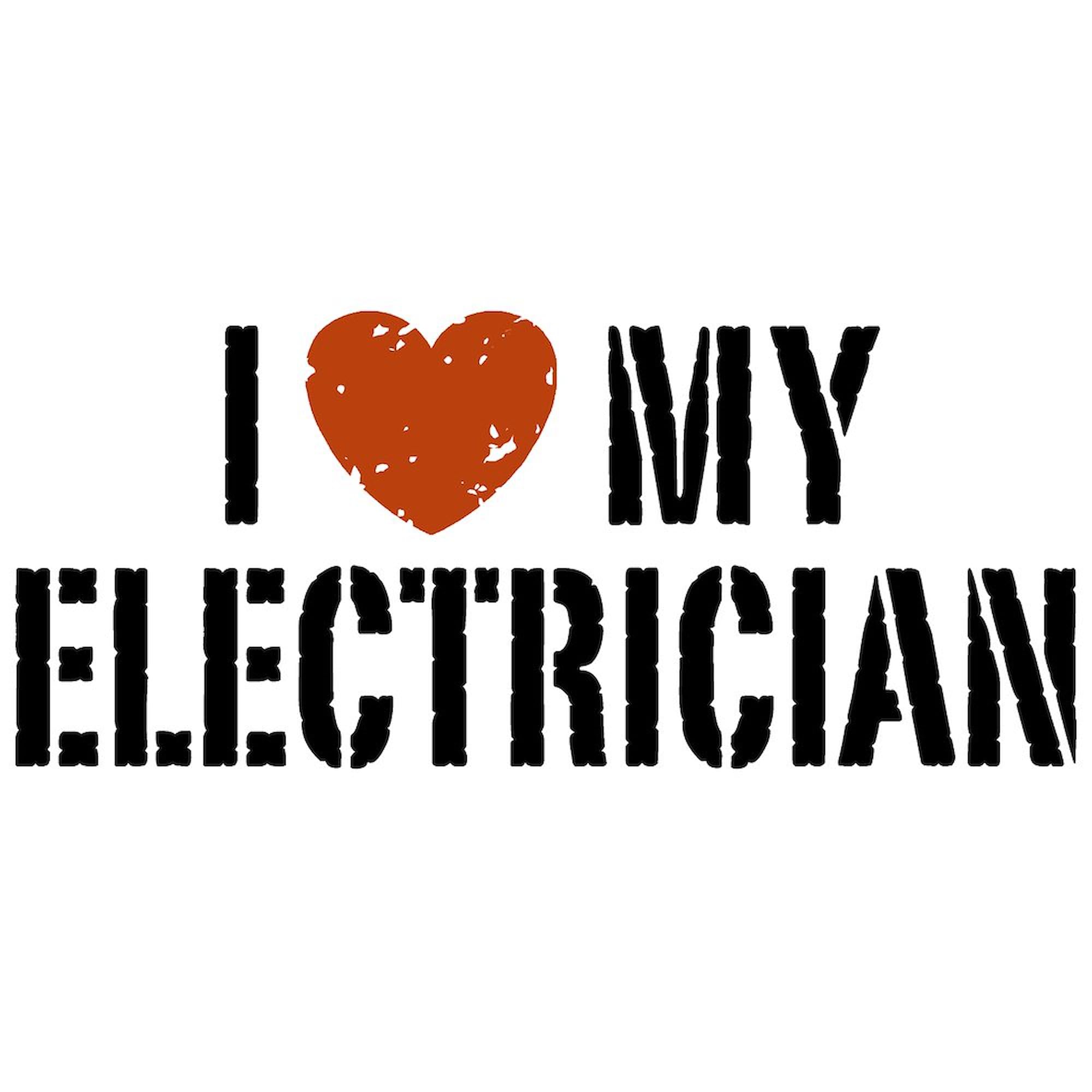 I Love My Electrician Oval Sticker - Waterproof Vinyl Decal for Cars, Laptops, Windows - Perfect for Electricians, DIY Enthusiasts & Appreciation Gifts