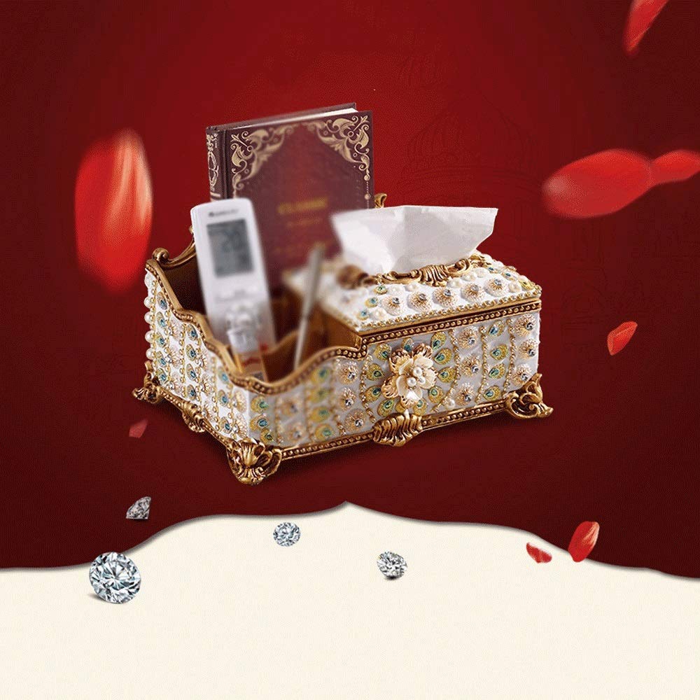 Elegant Square Tissue Box Cover - Decorative Bathroom Tissue Holder with Beautiful Finish | Perfect for Bathroom, Living Room & Bedroom Organization