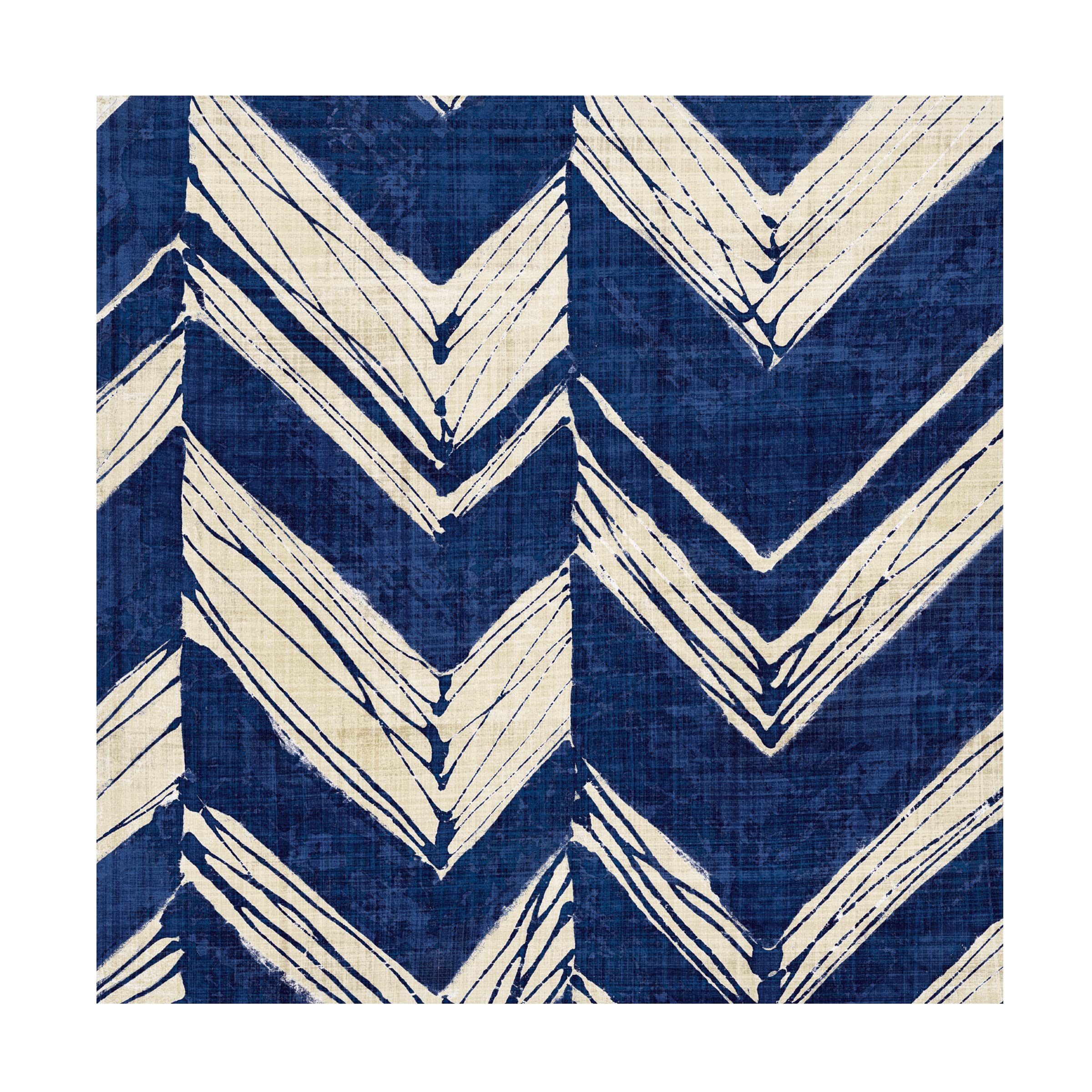 Trademark Fine Art 'Indigo Batik II' Canvas Wall Art Print by Wild Apple Portfolio - Modern Home Decor for Living Room, Bedroom & Office