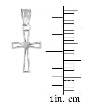 925 Sterling Silver Heart Cross Charm Pendant Necklace for Women - Elegant Religious Jewelry Gift for Valentine's Day, Anniversary & Everyday Wear