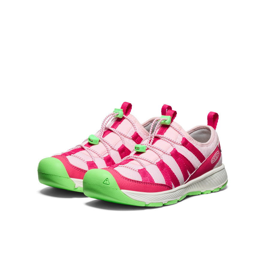 Motozoa Big Kids' Sneakers - Raspberry/Summer Green | Lightweight & Durable Shoes for Boys & Girls | Perfect for Running, School & Outdoor Play