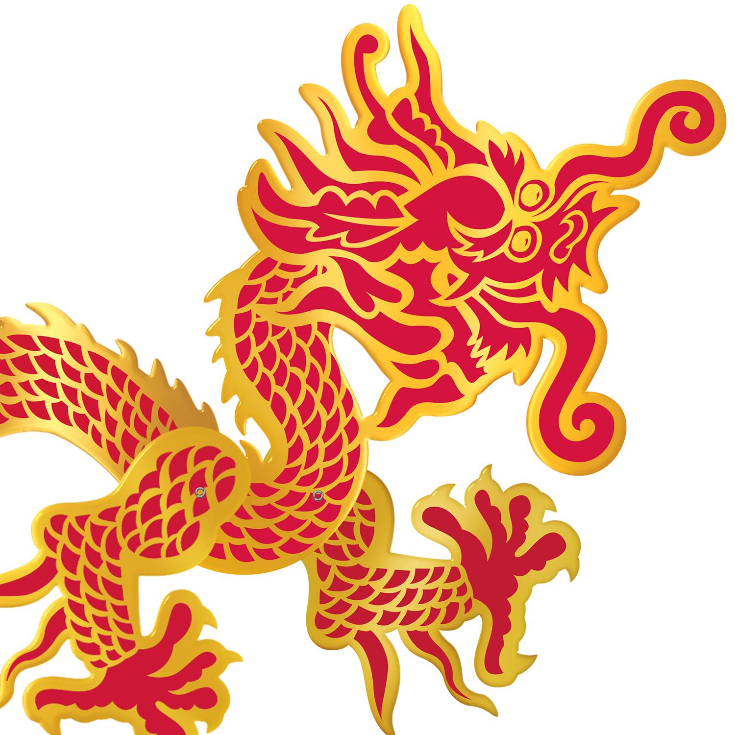 12 Pack Beistle 3 ft. Jointed Dragon Party Decorations - Halloween, Birthday, Chinese New Year Party Supplies for Home & Outdoor Decor