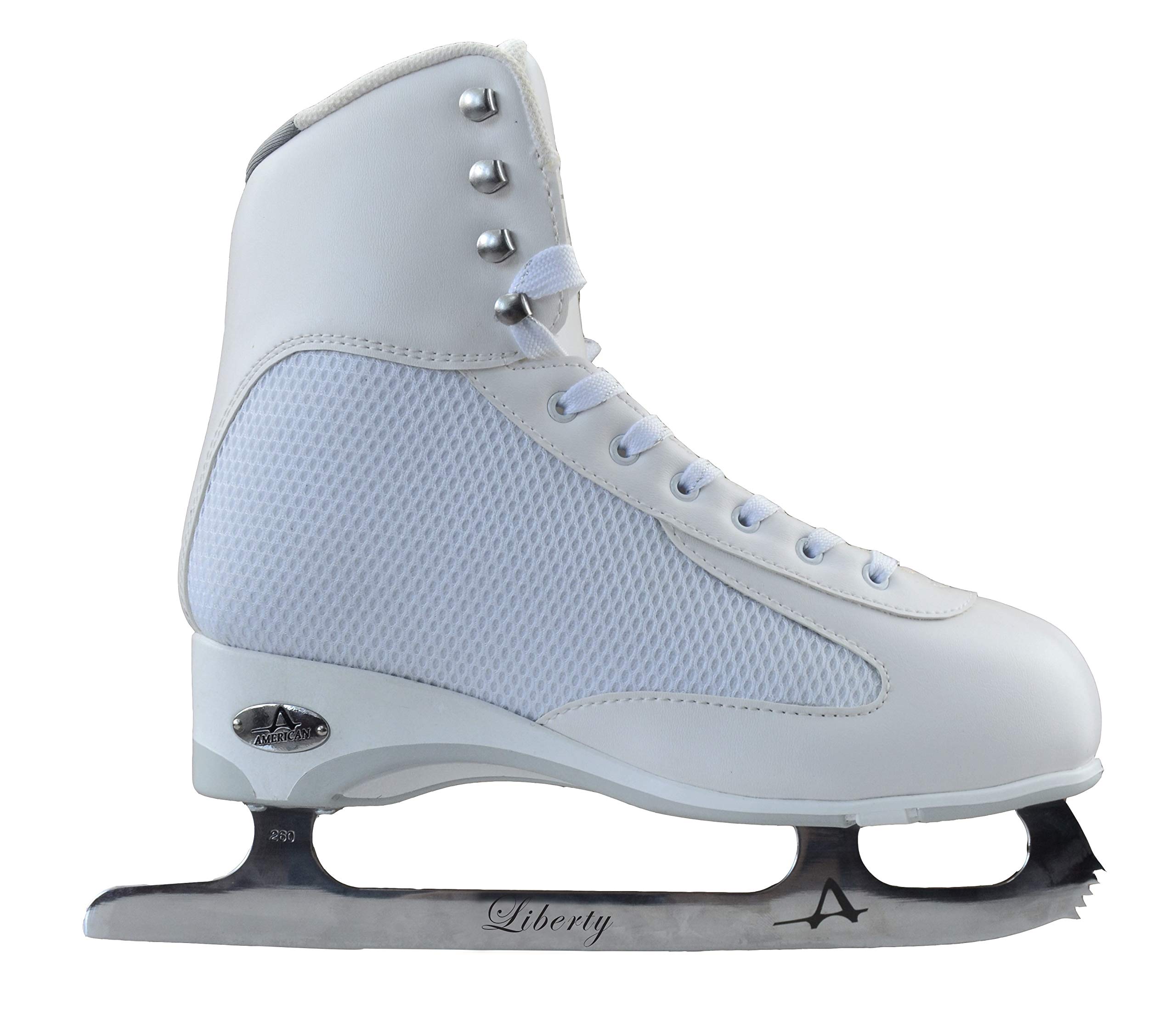 White Ice Figure Skates for Women & Men - Professional Figure Skating Boots with Stainless Steel Blades - Perfect for Ice Rinks, Competitions & Recreational Skating