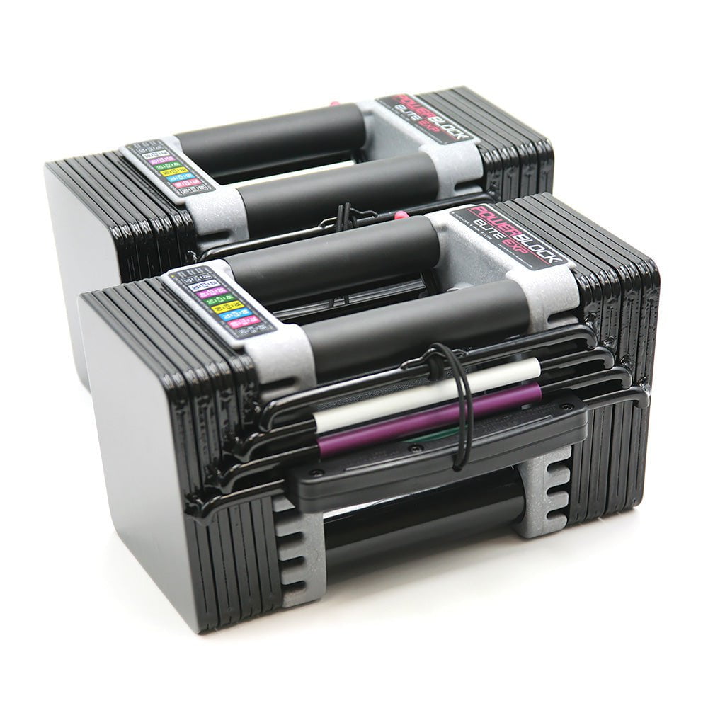 PowerBlock Elite EXP Stage 1 Adjustable Dumbbell Set - Home Gym Strength Training Equipment for Weight Lifting & Fitness Workouts