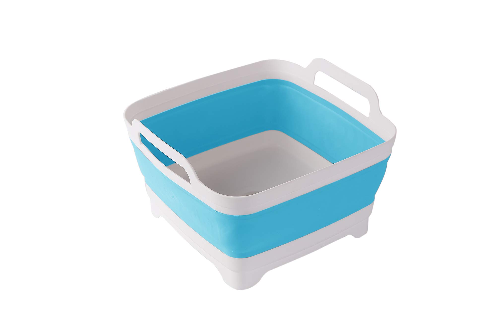 Collapsible Dish Basin with Drain Plug - 9L Large Capacity for RV, Kitchen & Camping