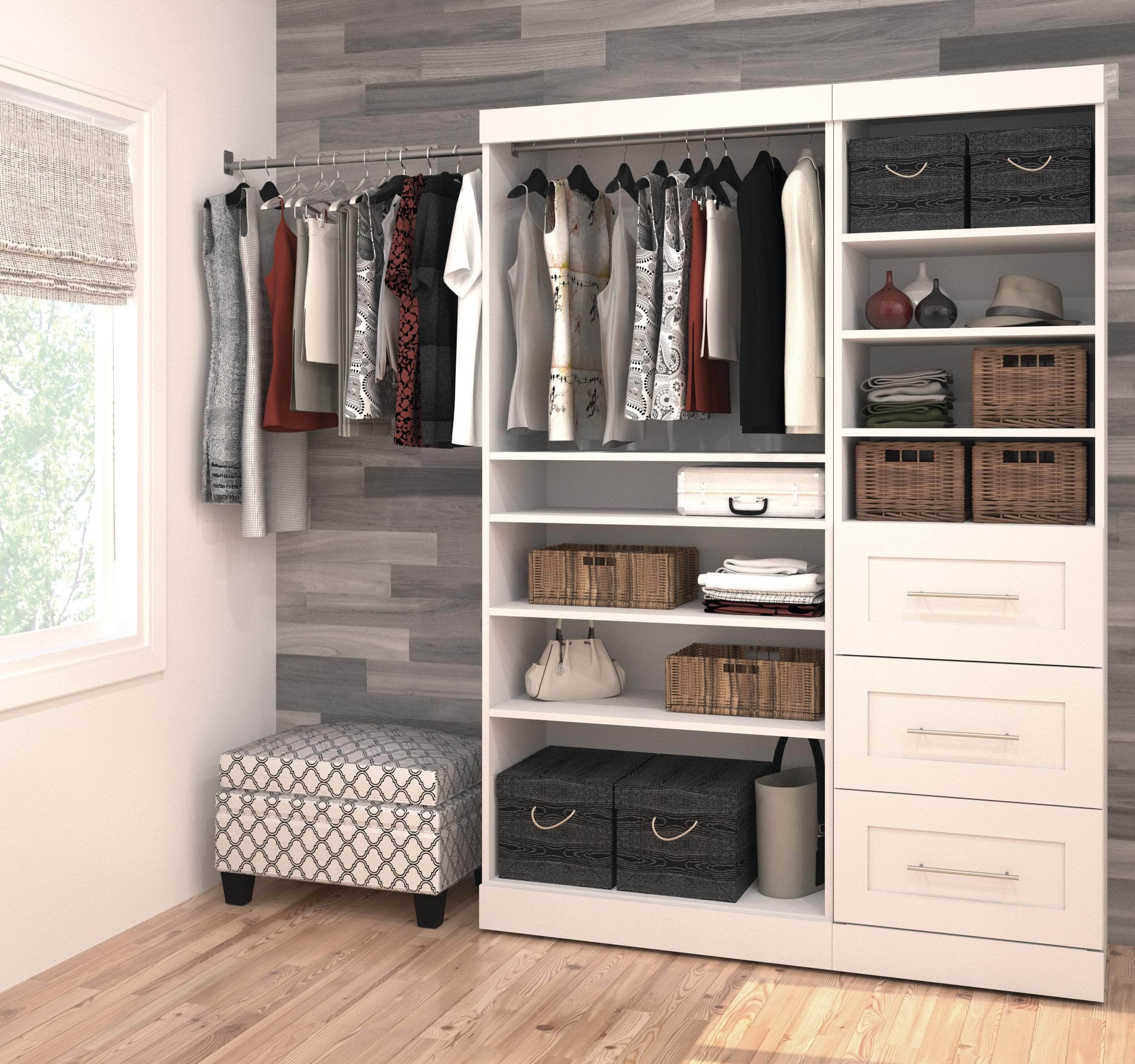 61W Closet Organizer with 7 Color Options - Space Saving Storage Solution for Bedroom, Closet & Wardrobe Organization