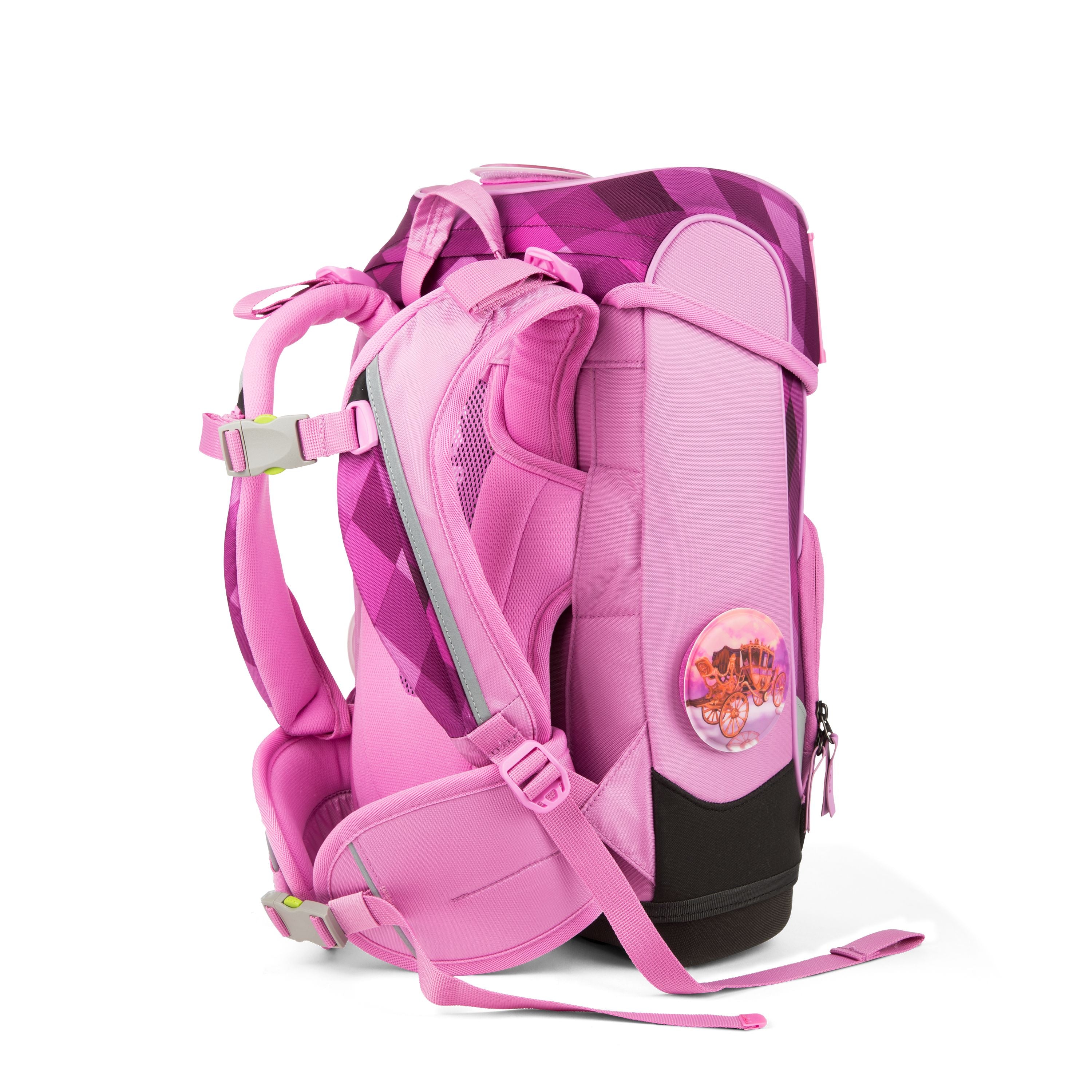 ergobag Cubo Slim Backpack for Kids - Lightweight & Ergonomic School Bag with Pink Bear Design | Perfect for Preschool, Kindergarten & Daycare