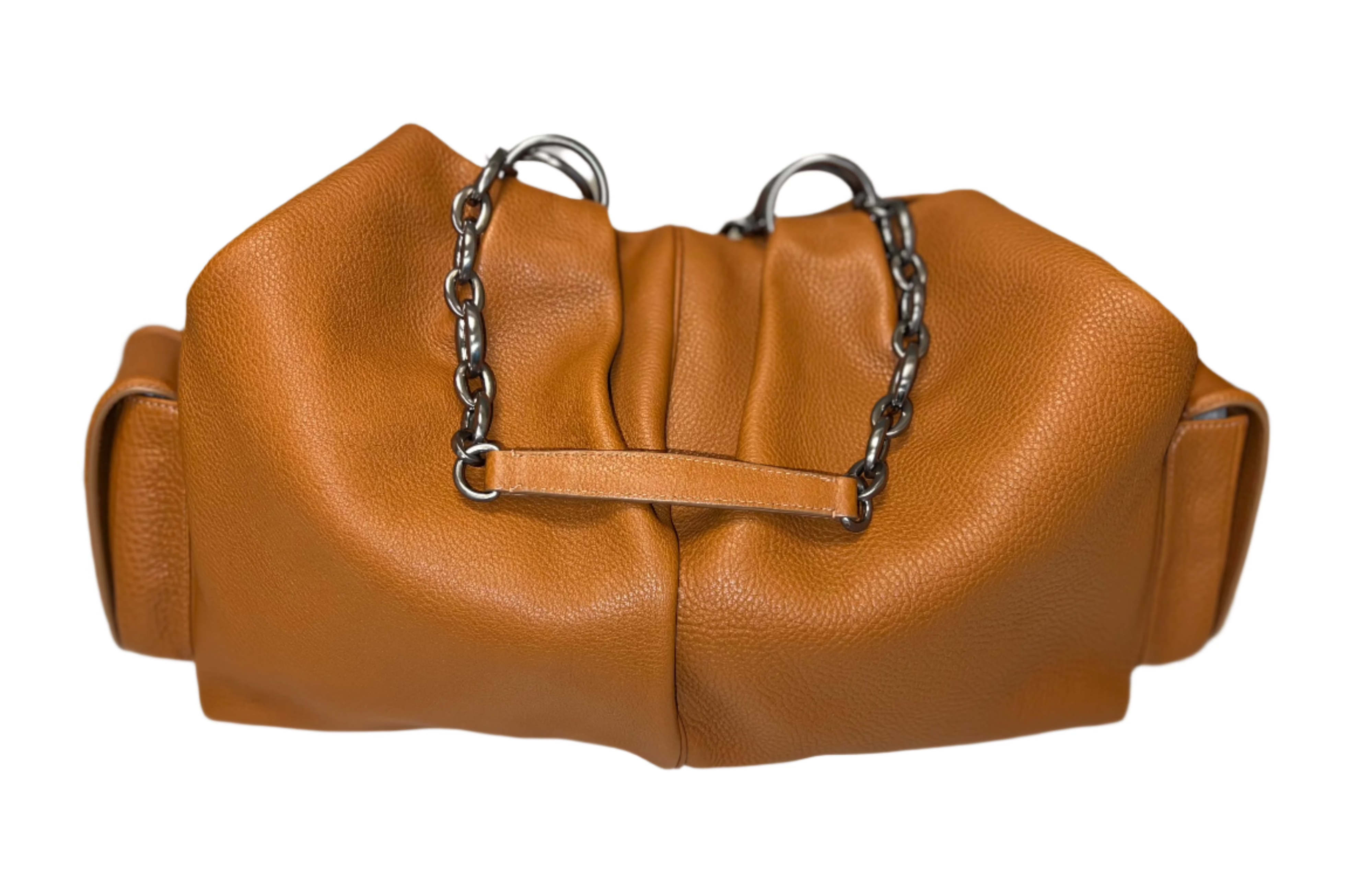 Bvlgari Chiara Collection Light Brown Leather Shoulder Bag for Women - Luxury Designer Handbag for Work, Travel & Evening Events