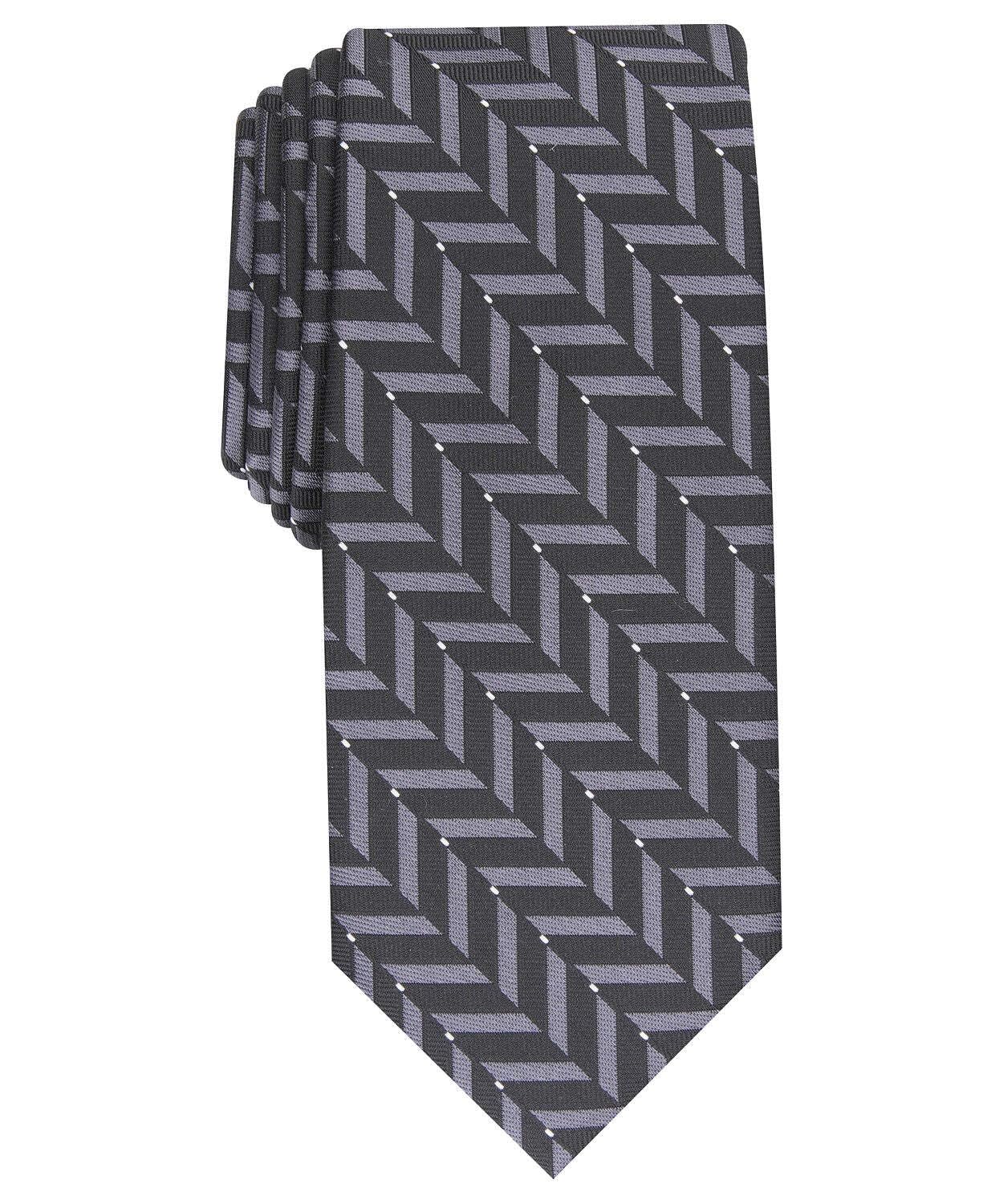Alfani Men's Devon Silk Blend Professional Neck Tie - Navy Blue - Office, Business, Wedding & Formal Occasions