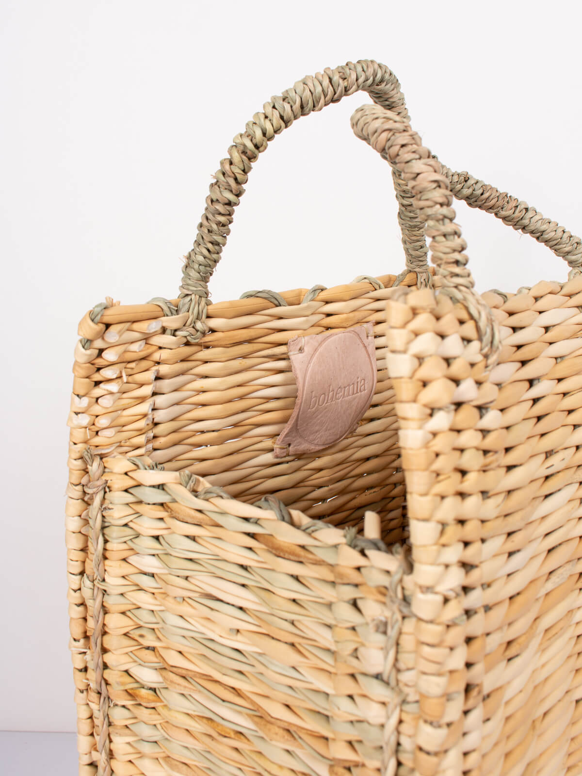 Handwoven Reed Box Basket - Natural Storage Organizer for Home Decor, Bathroom & Office | Eco-Friendly Wicker Bins for Shelves, Closet & Laundry Room