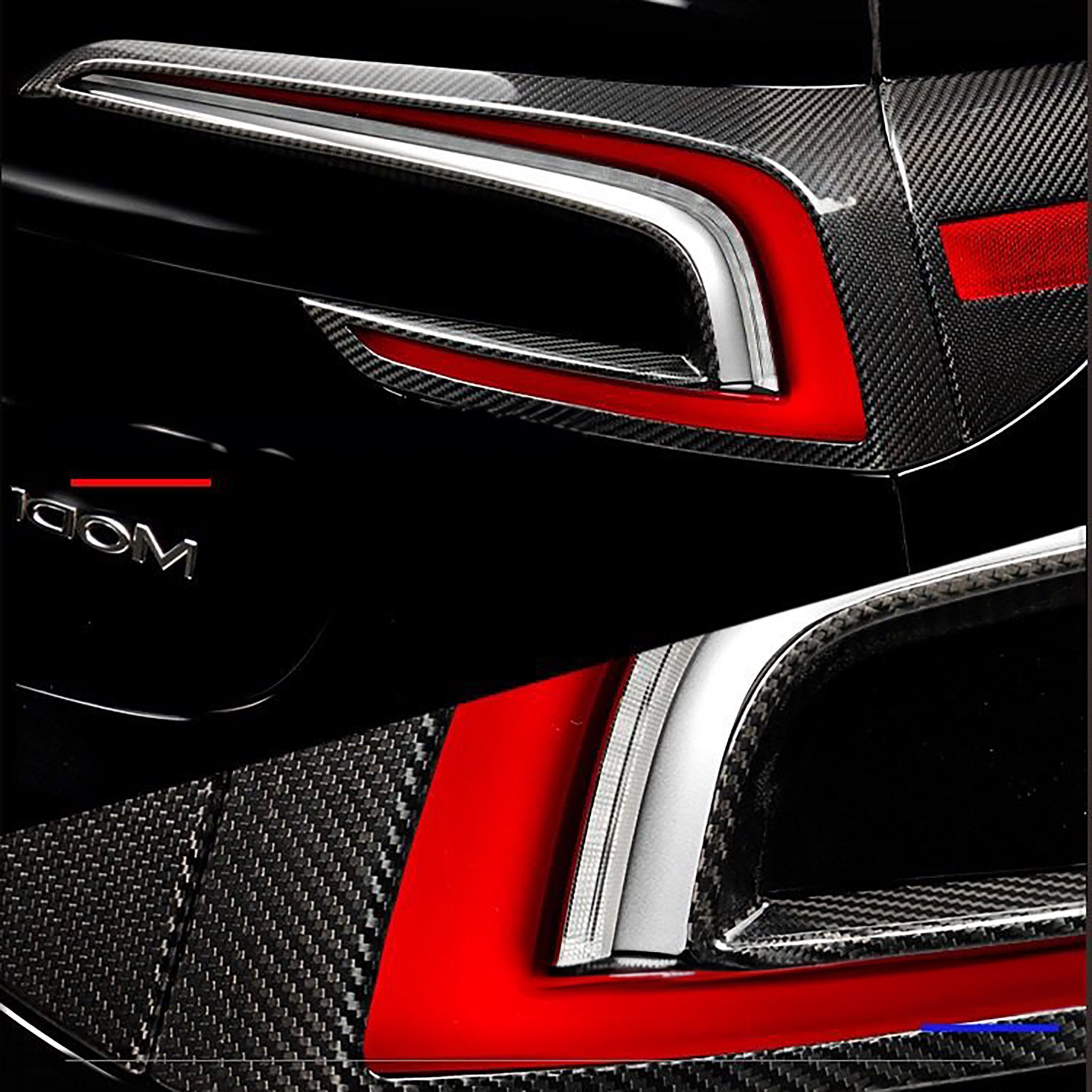 Tesla 2024+ Model 3 Highland Carbon Fiber Tail Light Accents - Sporty Rear Styling Upgrade for Enhanced Aesthetics & Performance | Perfect for Car Enthusiasts & Customization Lovers