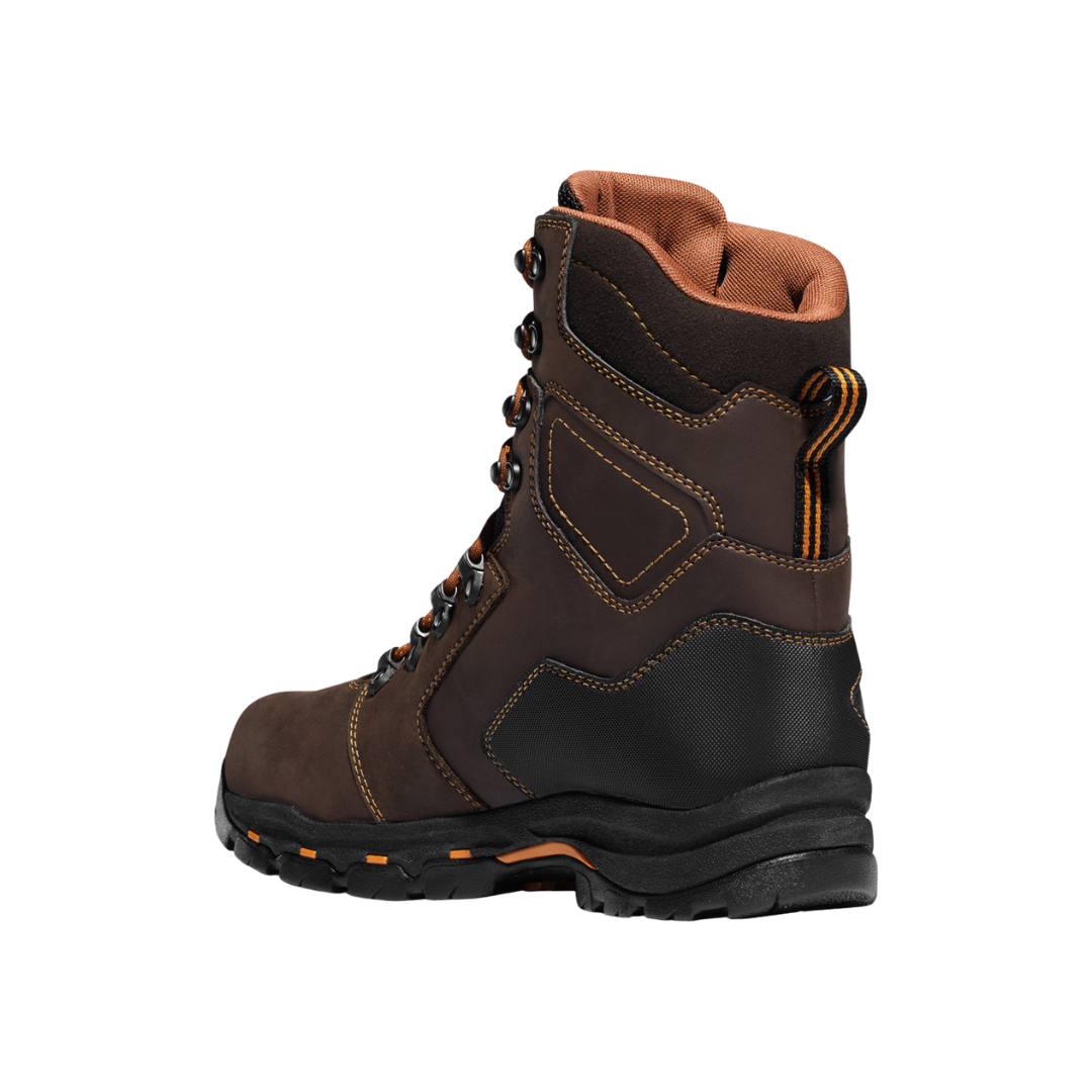 Men's Vicious 8 Inch Composite Toe NMT Work Boots - Brown (2E Wide) - Durable Safety Boots for Construction & Outdoor Work