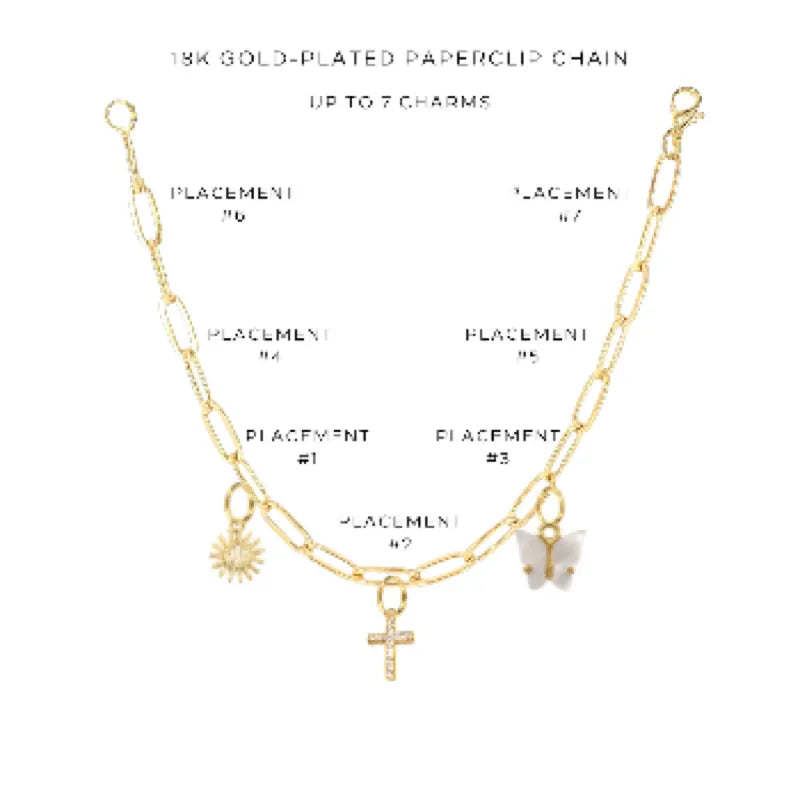 Elegant Charm Bracelet with Assorted Charms - Perfect for Gifts, Parties & Everyday Wear | $38.00
