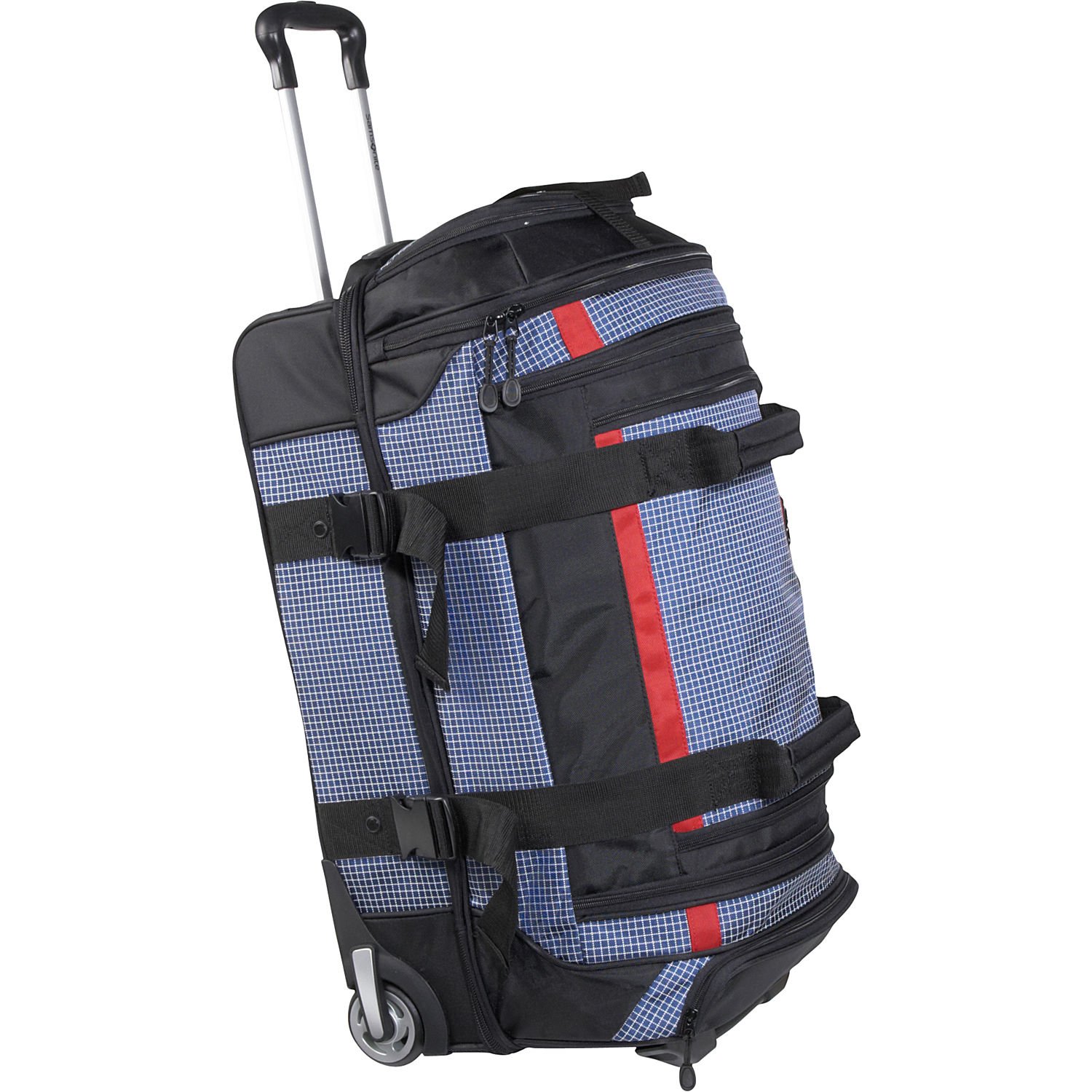 Samsonite Ripstop Wheeled Rolling Duffel Bag 26-Inch - Lightweight Durable Travel Luggage for Airplane, Gym & Weekend Trips - Blue