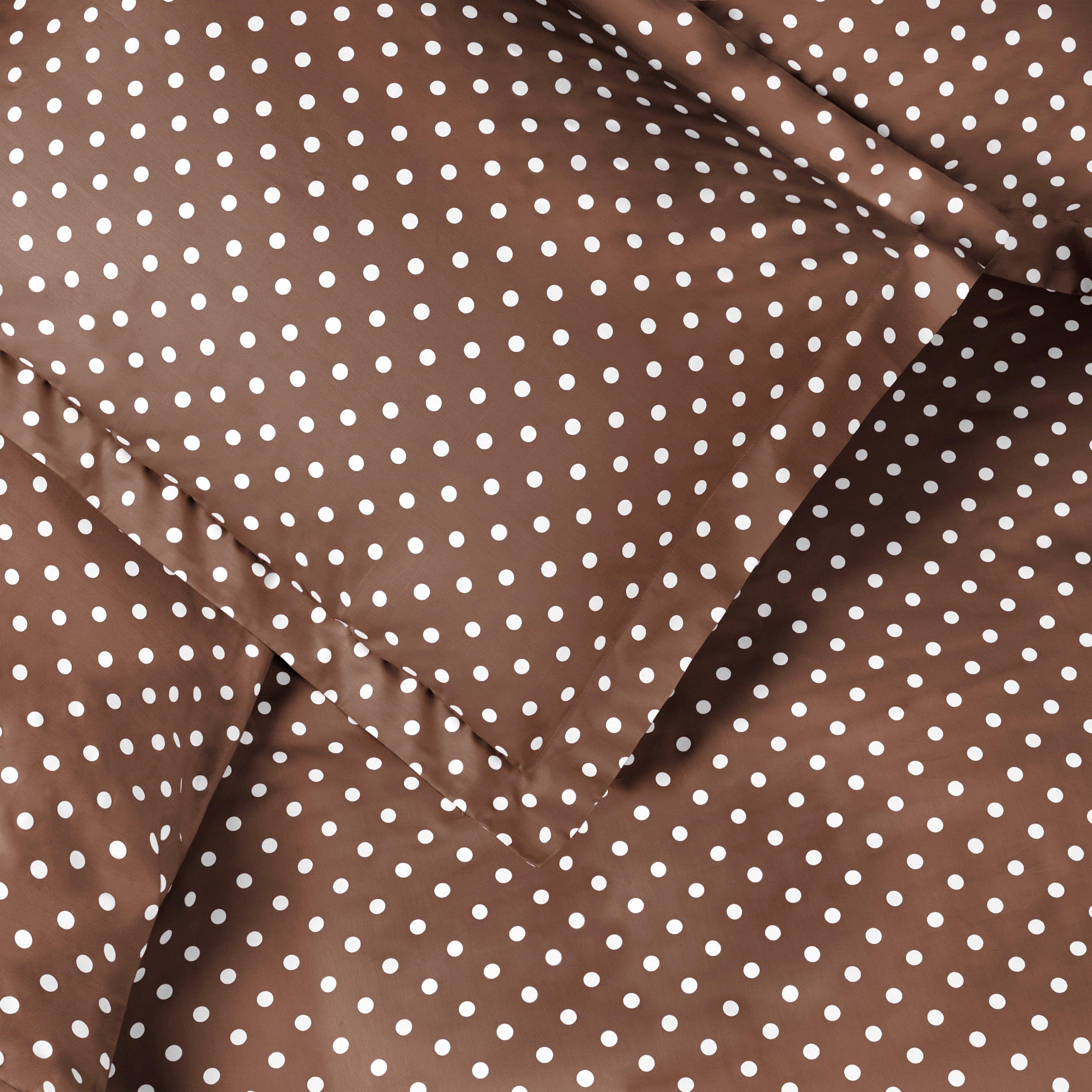 Premium 600 Thread Count Cotton Blend Polka Dot Duvet Cover Set - Soft & Breathable Bedding for Cozy Nights - Perfect for Master Bedroom, Guest Room & Dorm Decor