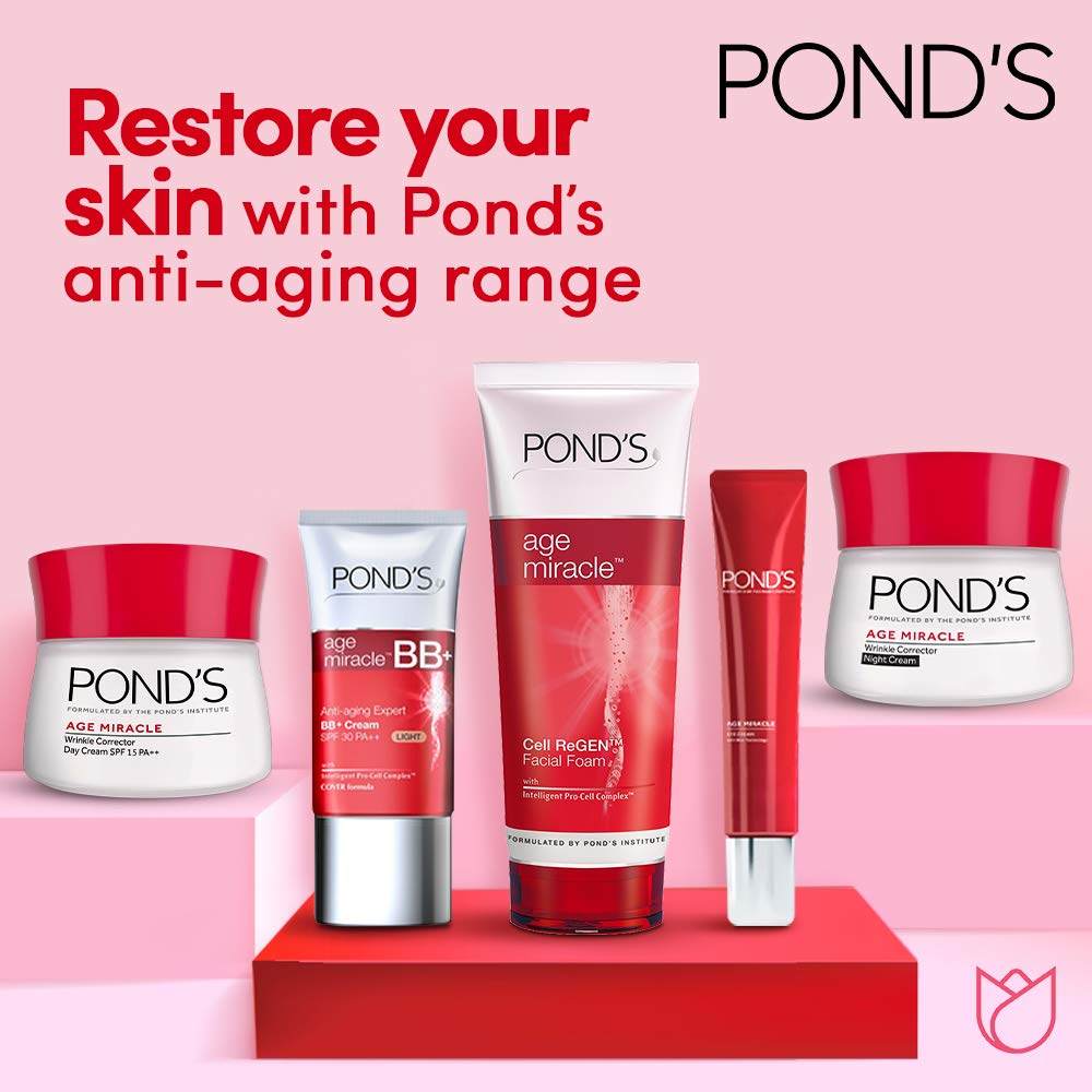 Ponds Age Miracle Night Cream - Anti-Wrinkle & Deep Moisturizing Night Cream for Face, 50ml | Reduces Fine Lines & Hydrates Skin Overnight | Perfect for Dry, Aging Skin Night Care Routine
