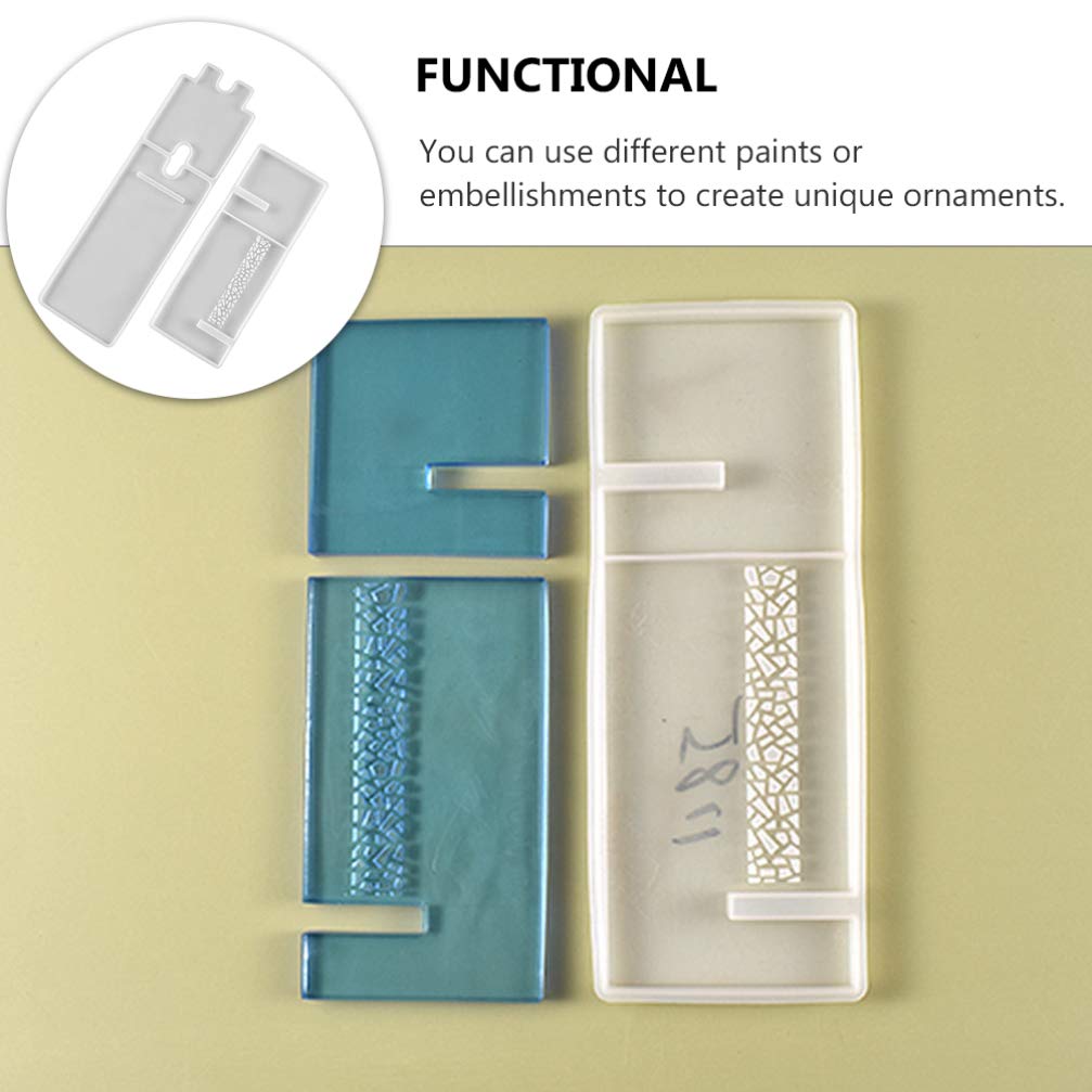 EXCEART 2-Pack Silicone Phone Stand Mold for Resin DIY Craft - Universal Holder for Smartphones & Tablets - Perfect for Home, Office, and Crafting Projects
