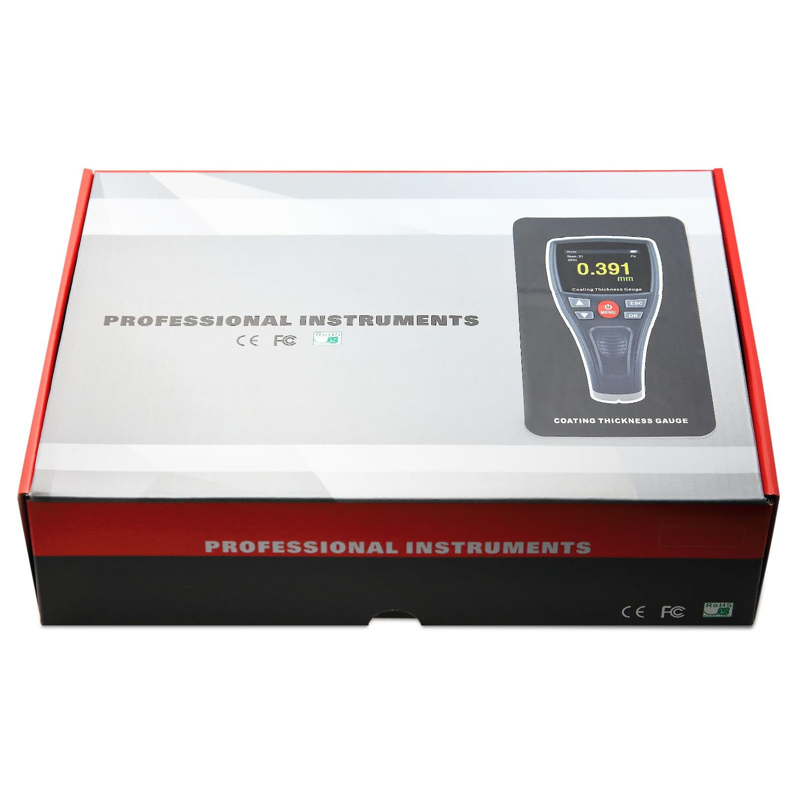 Digital Coating Thickness Gauge - Industrial Paint Thickness Meter for Metal, Wood & Plastic - AMF117 Lab Thickness Tester | Perfect for Automotive, Construction & Quality Control