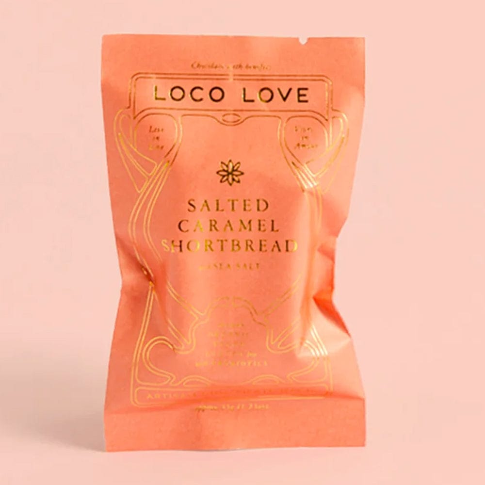 Loco Love Single 30g Salted Caramel Shortbread Cookies - Perfect for Gifts, Parties & Coffee Time