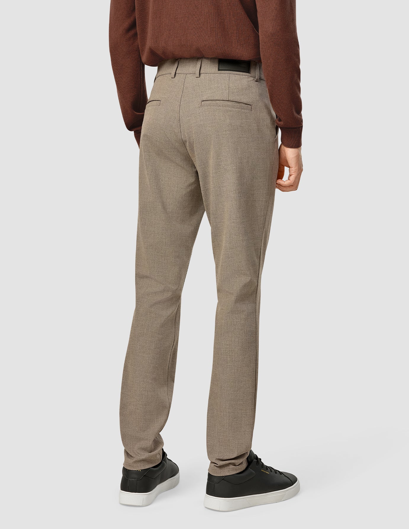 Essential Slim Fit Chino Pants for Men - Dark Beige Melange | Comfortable Casual & Office Wear | Perfect for Business, Travel & Everyday Use