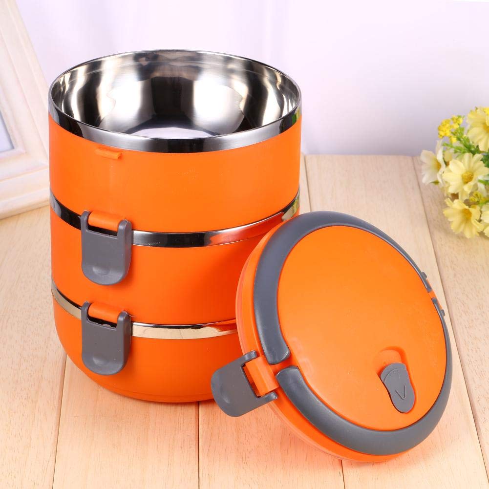 Stainless Steel Lunch Box with Lids - 1/2/3 Layer Round Food Storage Container for Picnic, Office & School | BPA-Free, Leak-Proof, Durable & Eco-Friendly