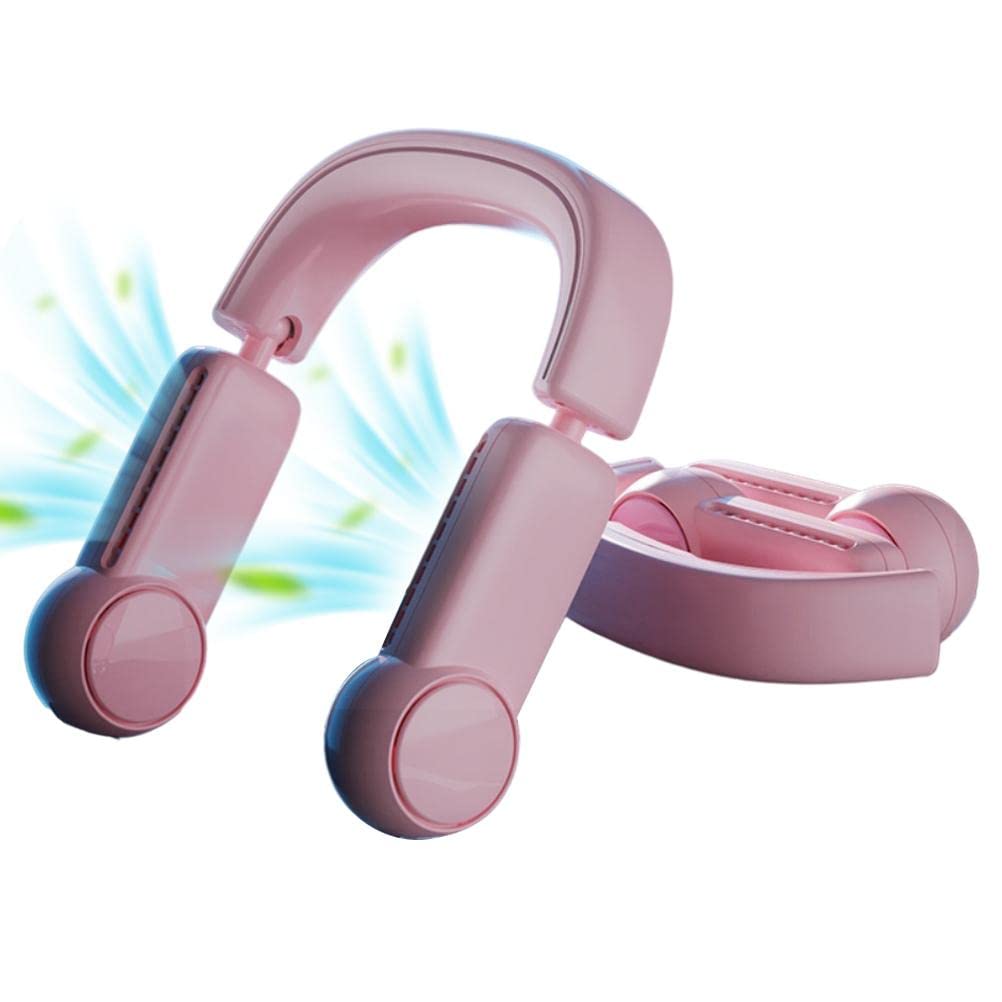 Portable Hands-Free Wearable Neck Fan - 2000/3000mAh USB Rechargeable, Foldable Leafless Design, Silent Bladeless Cooling Fan for Outdoor, Office, Gym & Travel