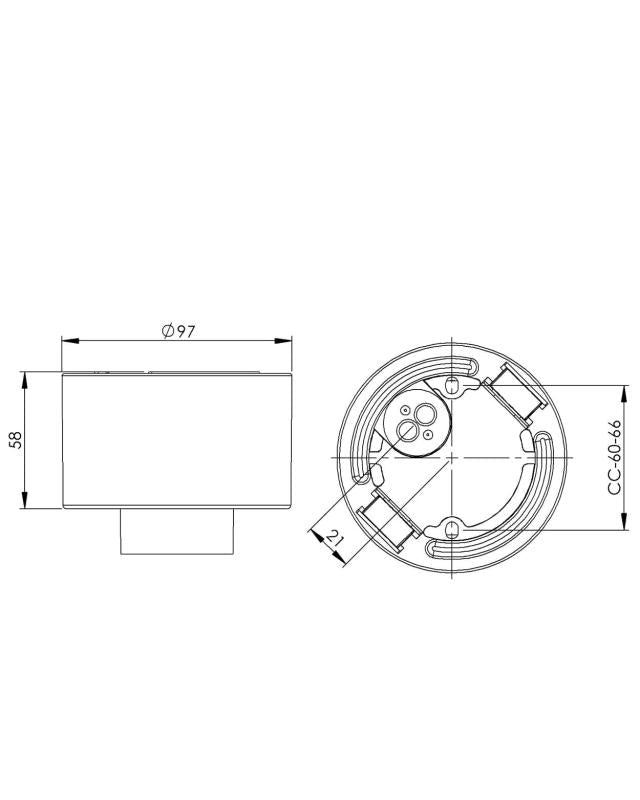 Waterproof Outdoor/Bathroom Lamp Socket - Black Straight IP54 Rated for Patio, Garden & Wet Areas