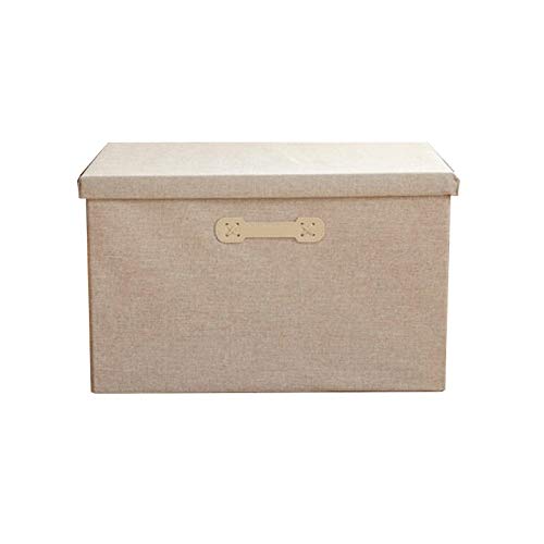 WOCOYO Large Capacity Foldable Fabric Storage Box with Lid - Organizer for Clothes, Toys & Kitchen/Bedroom Essentials | Perfect for Wardrobe, Closet & Home Organization