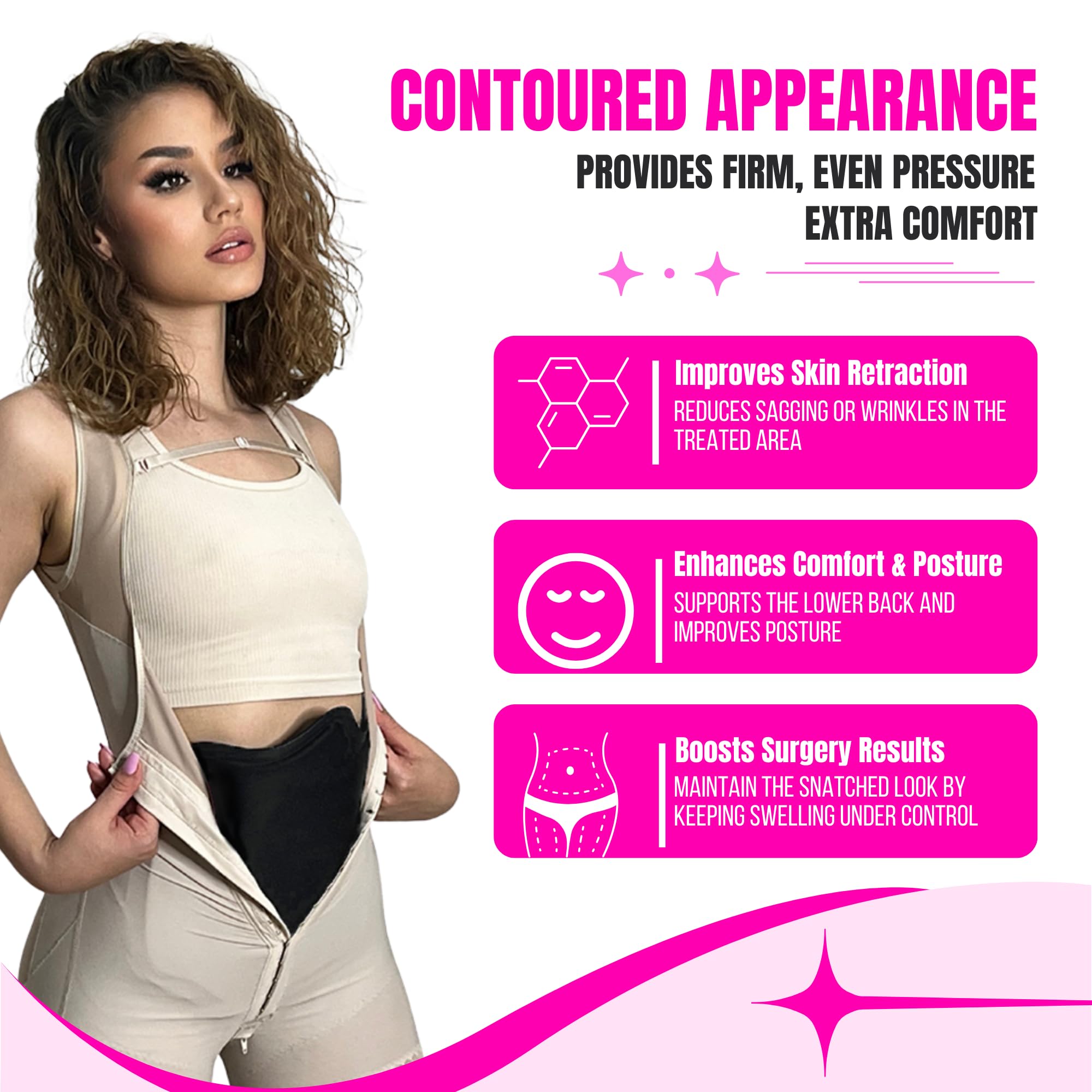 Post-Surgery BBL Pillow with Lipo Foam Board & Ab Board - Soft Butt Cushion for Liposuction Recovery - Comfortable Booty Pillow for Sitting After BBL Surgery - Perfect for Home, Office & Travel Use