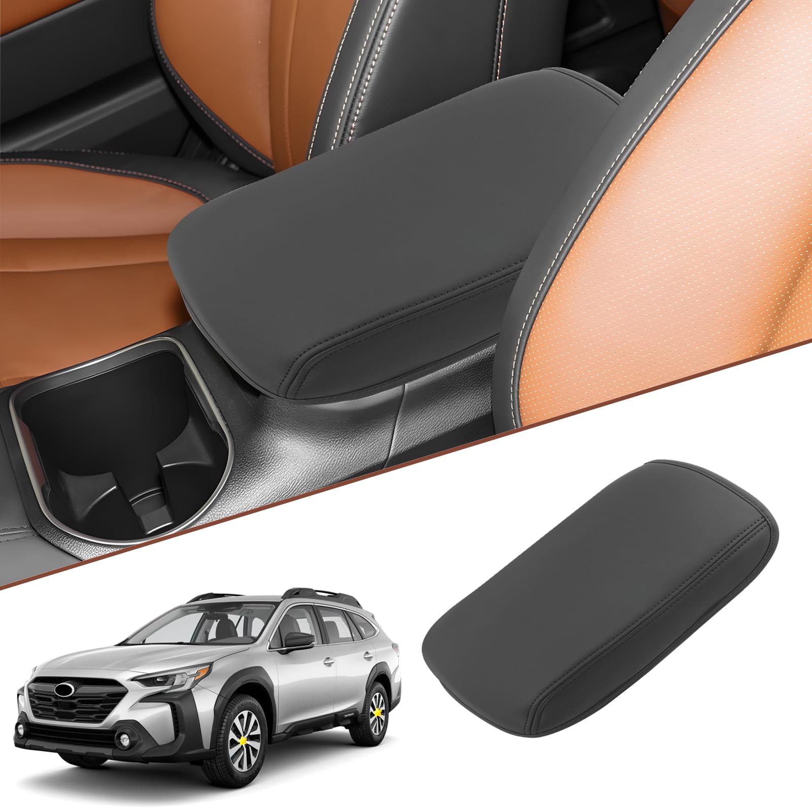 SKTU 2025 Subaru Outback Center Console Cover - Premium Armrest Protector for 2020-2025 Outback & Legacy Models - Soft Cushion Pad for Wilderness Edition - Perfect for Road Trips & Daily Commuting