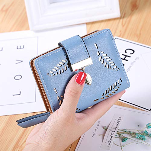 EHIOG Women's Leather Wallet - Bifold Zipper Coin Purse for Cards & Cash | Perfect Gift for Valentine's Day & Weddings