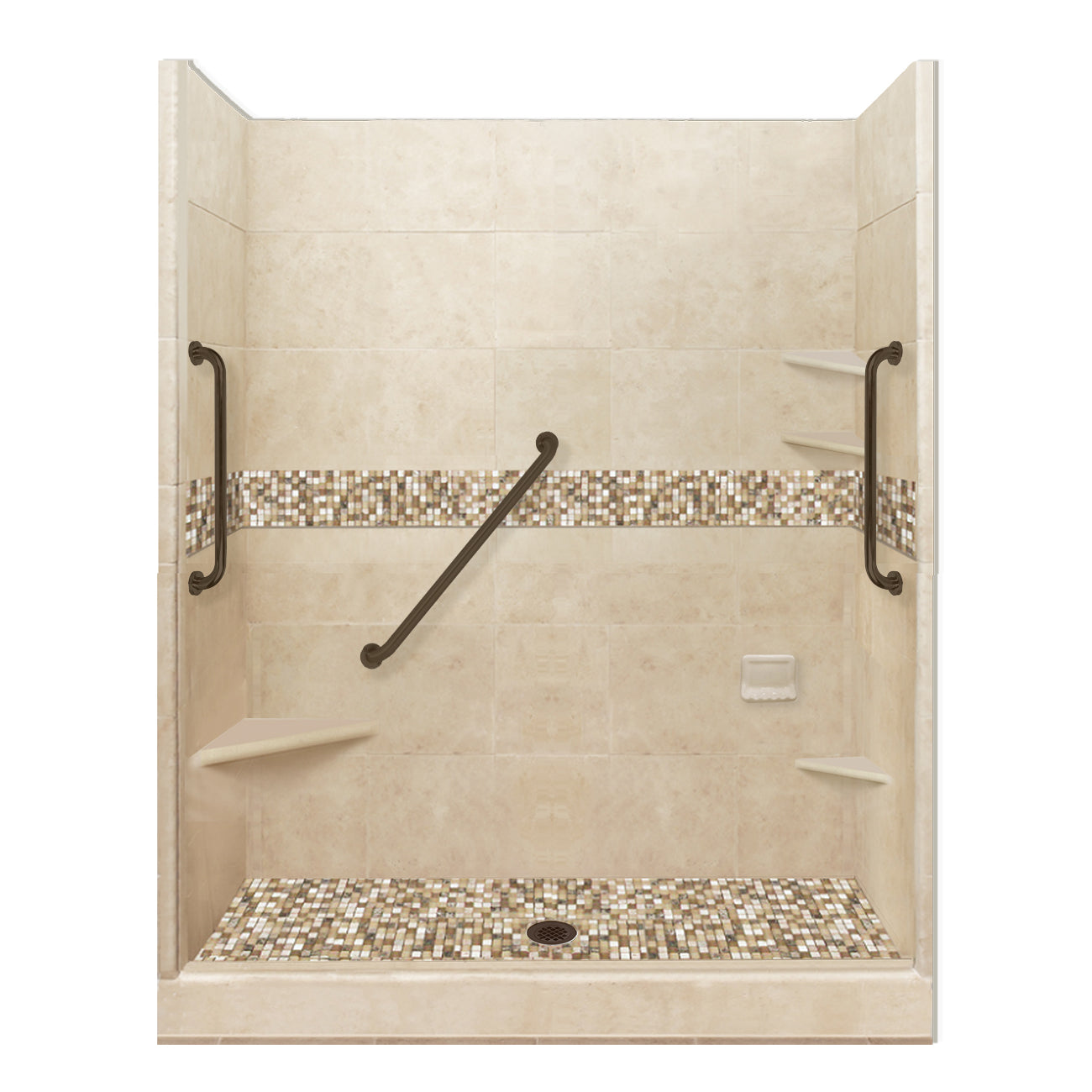 8 Corner Shower Shelf - Rustproof Stainless Steel Bathroom Organizer for Shampoo, Soap & Toiletries - Perfect for Small Spaces & Apartment Showers
