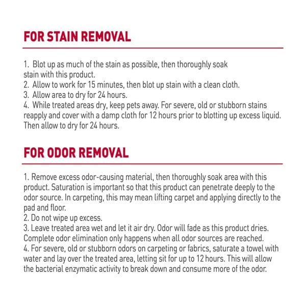 Nature's Miracle Stain & Odor Remover for Pets - Enzyme-Powered Cleaning Solution for Carpets, Floors & Furniture | Eliminates Tough Stains & Odors from Dogs, Cats & More
