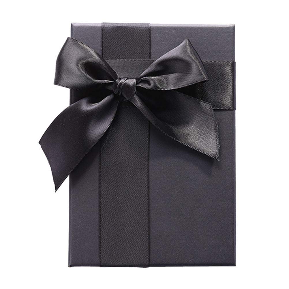 1pc Black Christmas Jewelry Gift Box - Rectangle Paper Packaging Case for Necklaces, Bracelets & Jewelry Trays - Holiday Festival Present Box for Christmas Gifts, Party Favors & Special Occasions