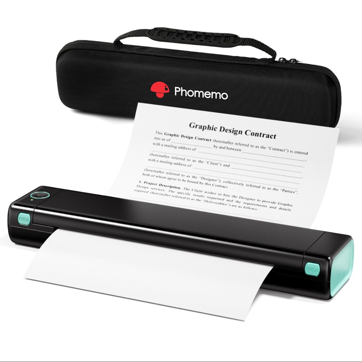 Phomemo M08F Pro Wireless Portable Thermal Printer - Inkless Bluetooth Printer for iOS, Android, PC - Supports 8.5