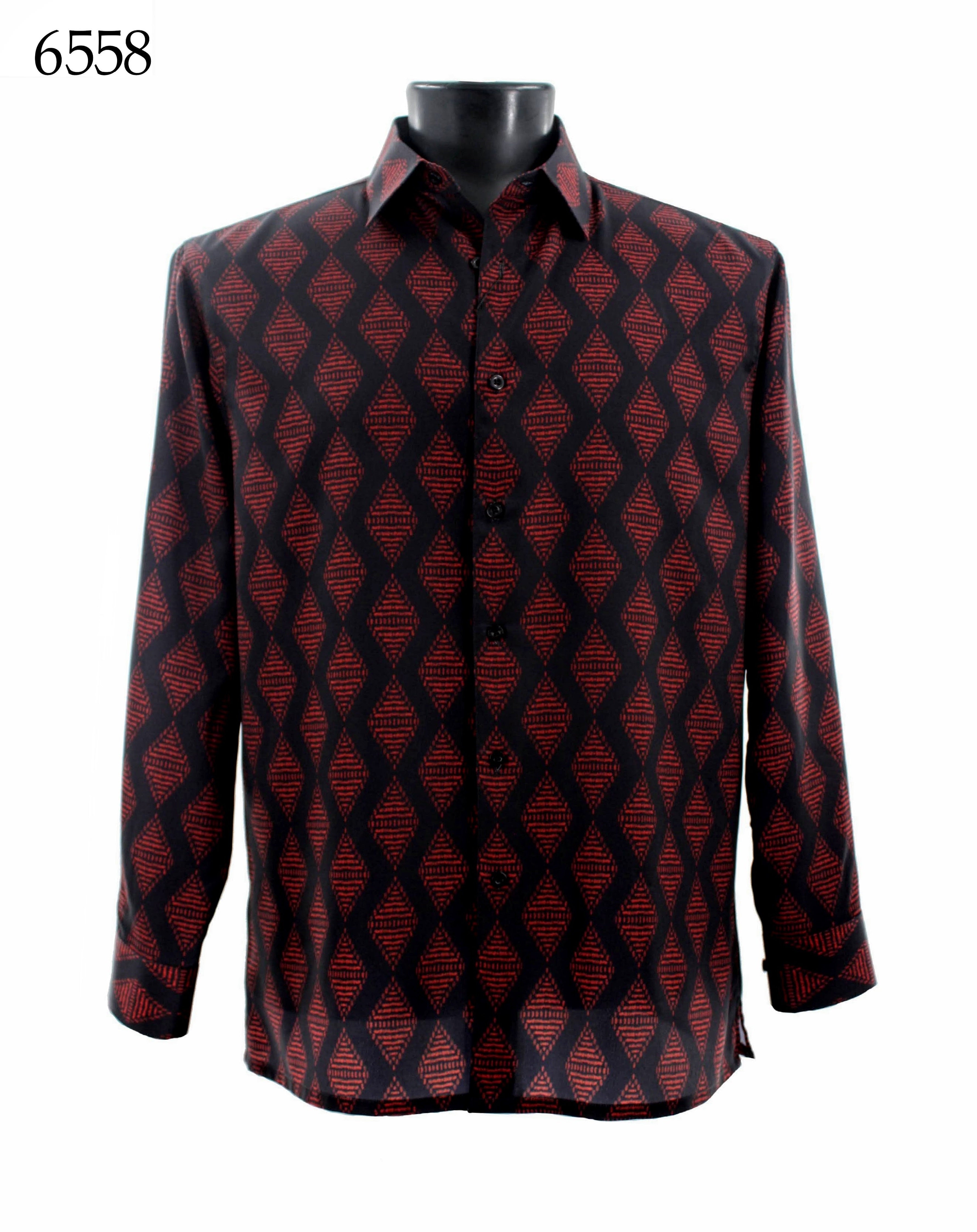 Bassiri Men's Long Sleeve Casual Shirt 6558 - Comfortable Slim Fit Button Down Shirt for Office, Business & Everyday Wear