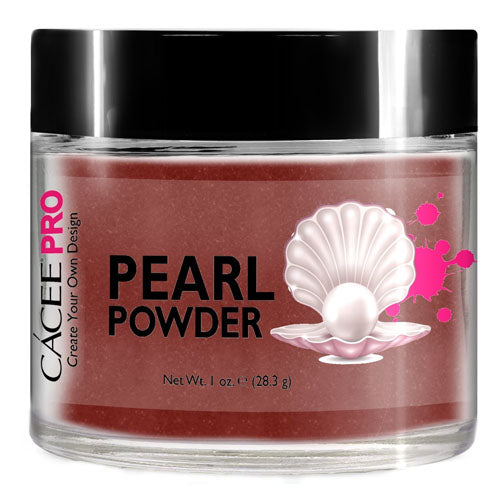 Cacee Pearl Powder Nail Art #54 Sienna Brown - Professional Nail Dip Powder for Salon & Home Manicure, Long Lasting & Easy to Apply, Perfect for DIY Nails, Parties & Special Occasions