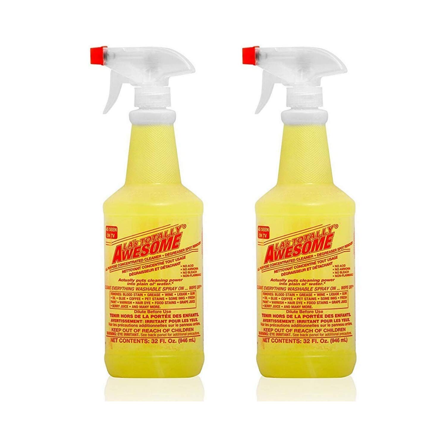 La's Totally Awesome All Purpose Concentrated Cleaner - 32 Oz (2 Pack) | Multi-Surface Degreaser & Stain Remover for Kitchen, Bathroom, Floors & More | Powerful Cleaning Solution for Homes & Offices