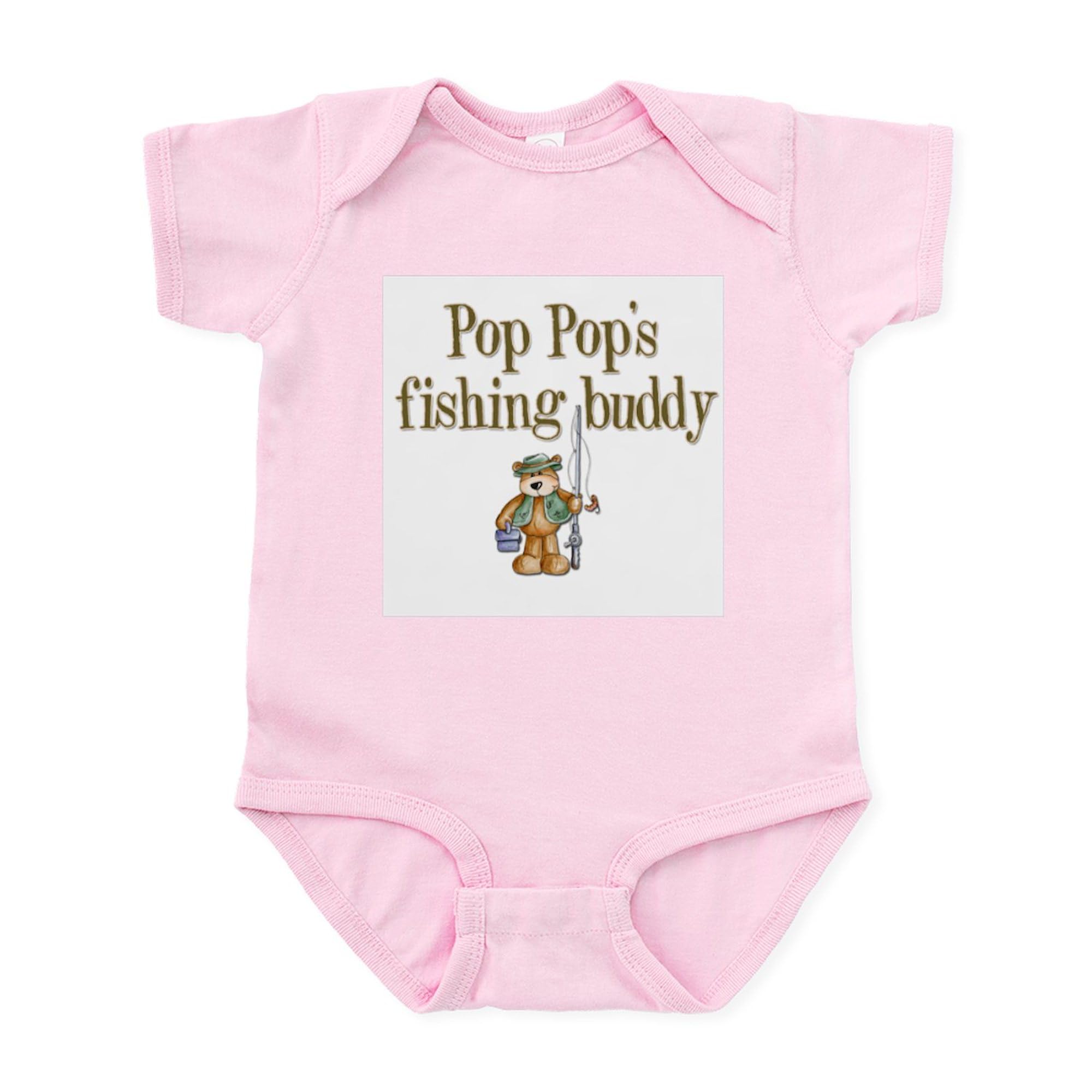 Pop Pop's Fishing Buddy Infant Creeper - Cute Baby Bodysuit & Romper for Newborns - Perfect for Family Fishing Trips & Outdoor Adventures