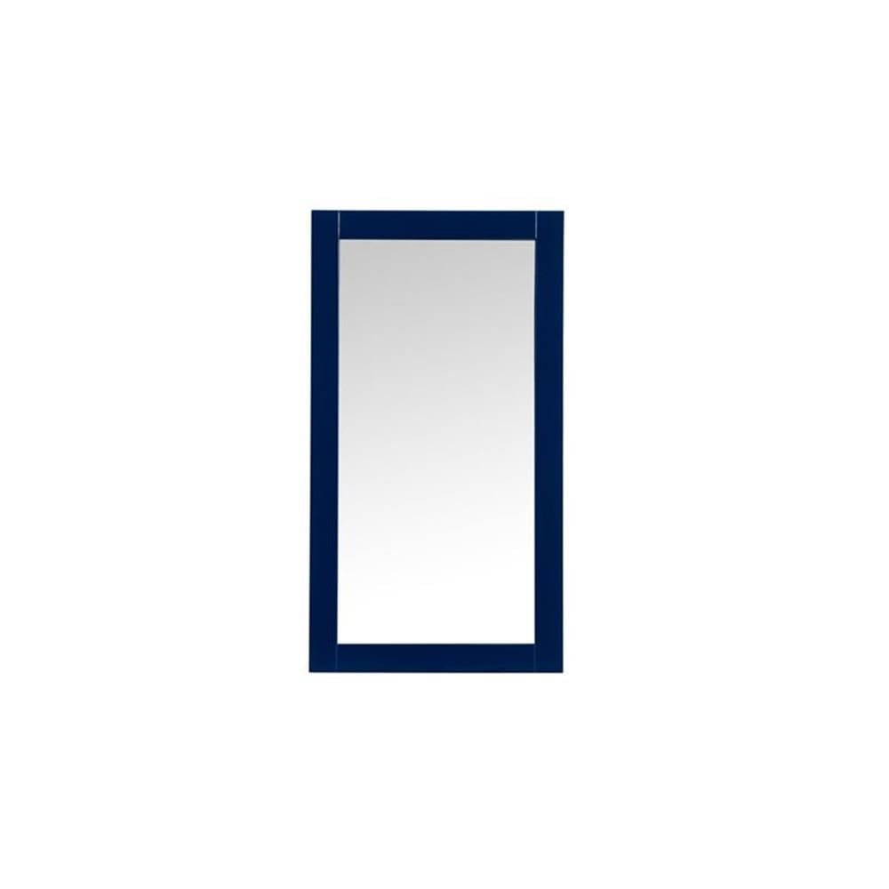 Elegant Blue Vanity Mirror 18x32 - MDF & Metal for Bathroom Decor