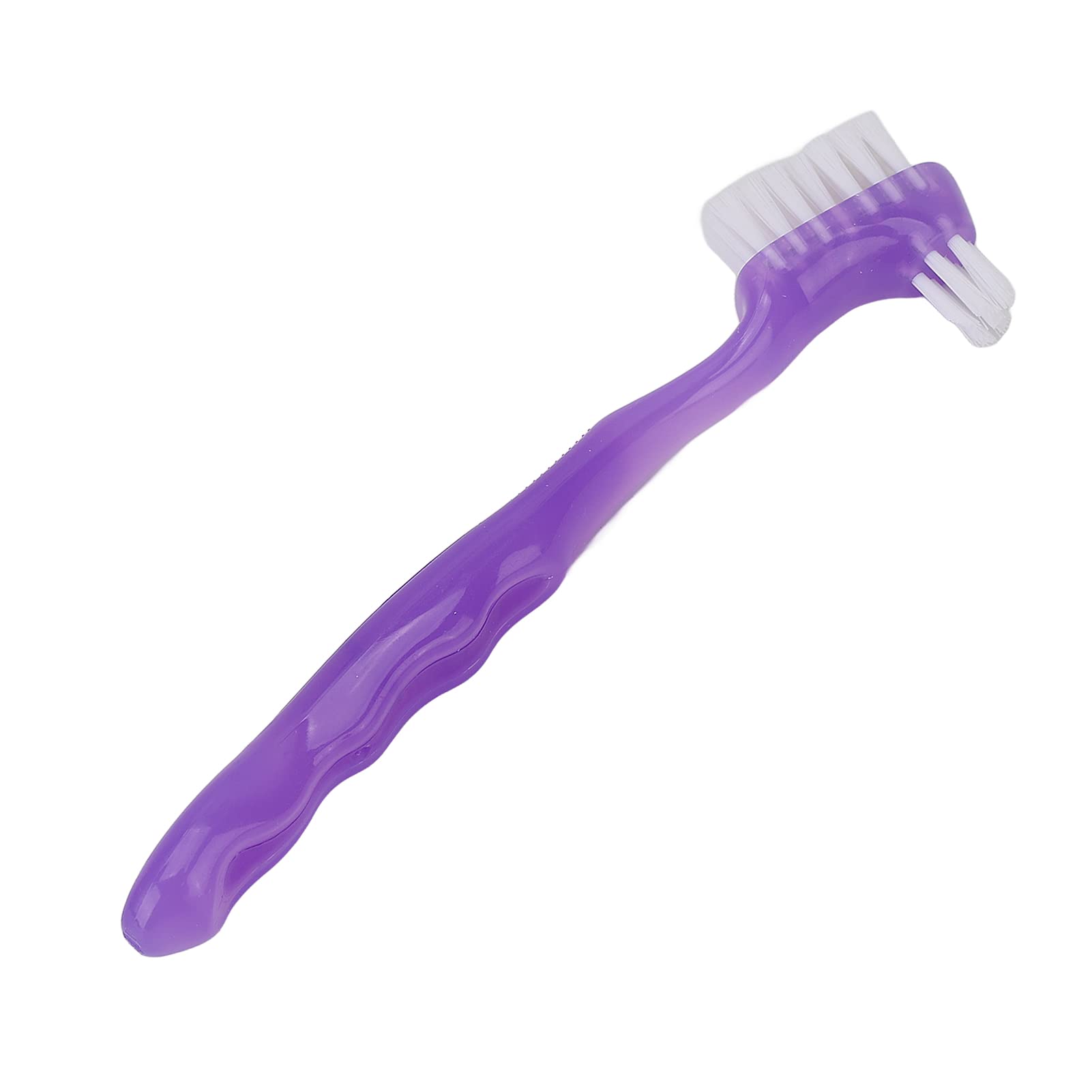 Dual Head Denture Brush - Hard Bristle False Teeth Cleaning Brush for Dentures, Dental Implants, and Retainers | Perfect for Travel & Daily Oral Care