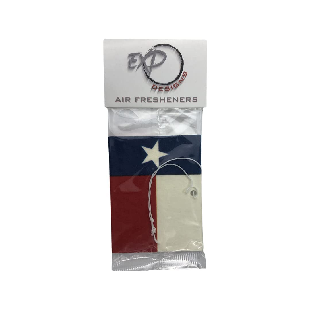 Texas Flag Car Air Freshener - Long Lasting Scent for Home & Office | USA Made | Perfect for Cars, Trucks & Texas Pride Decor