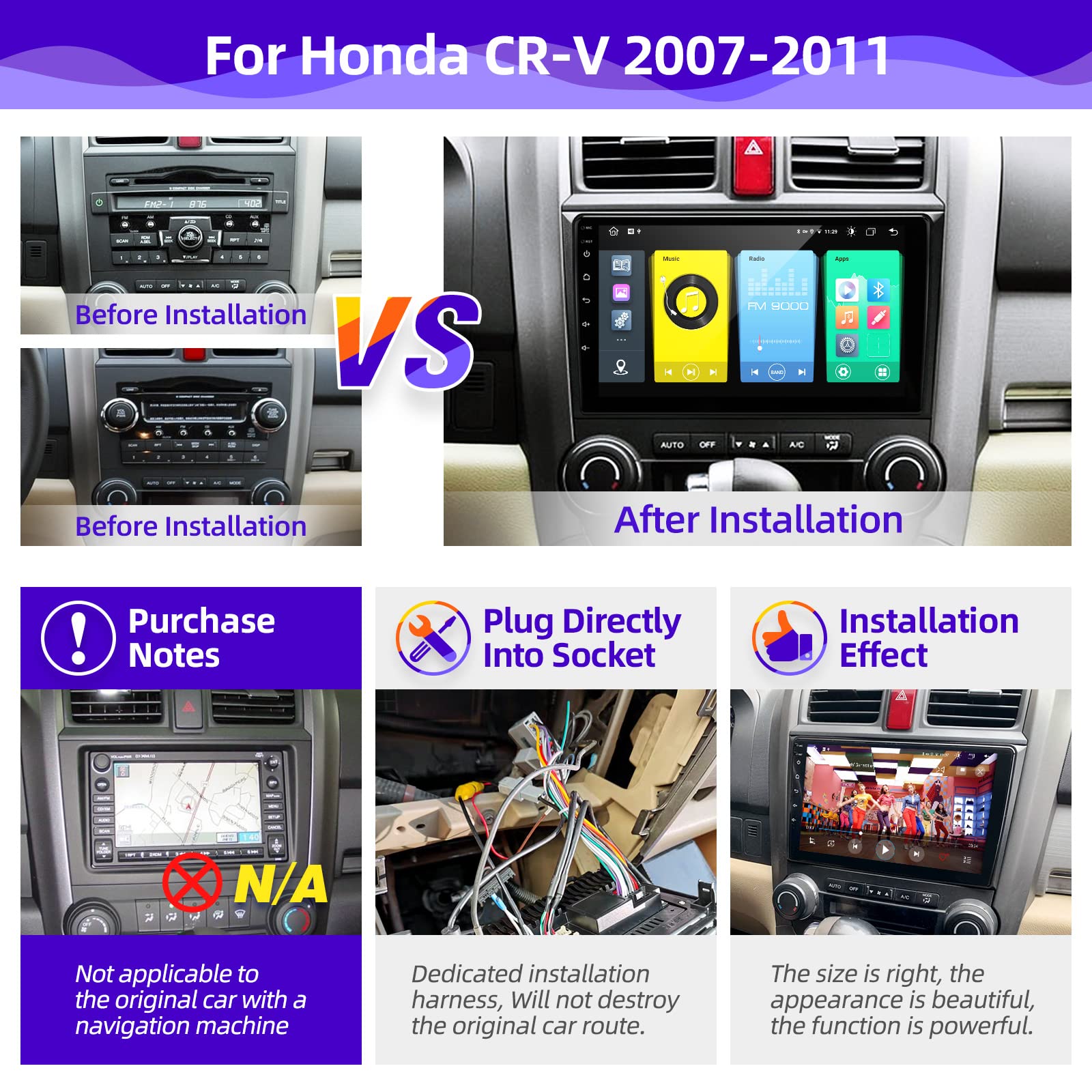 Android 11 Car Stereo with Wireless Android Auto & Apple CarPlay - 8-Core 7