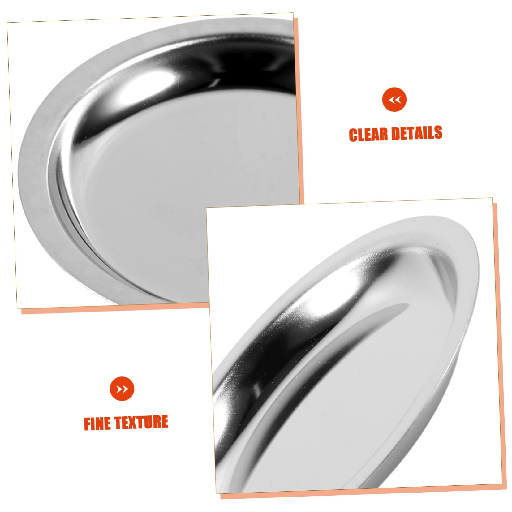 KICHOUSE Stainless Steel Tea Bag Holder & Coaster Set - Round Metal Tea Tray for Tea Bags & Coffee Accessories - Perfect for Afternoon Tea, Office Break, or Coffee Shop Use