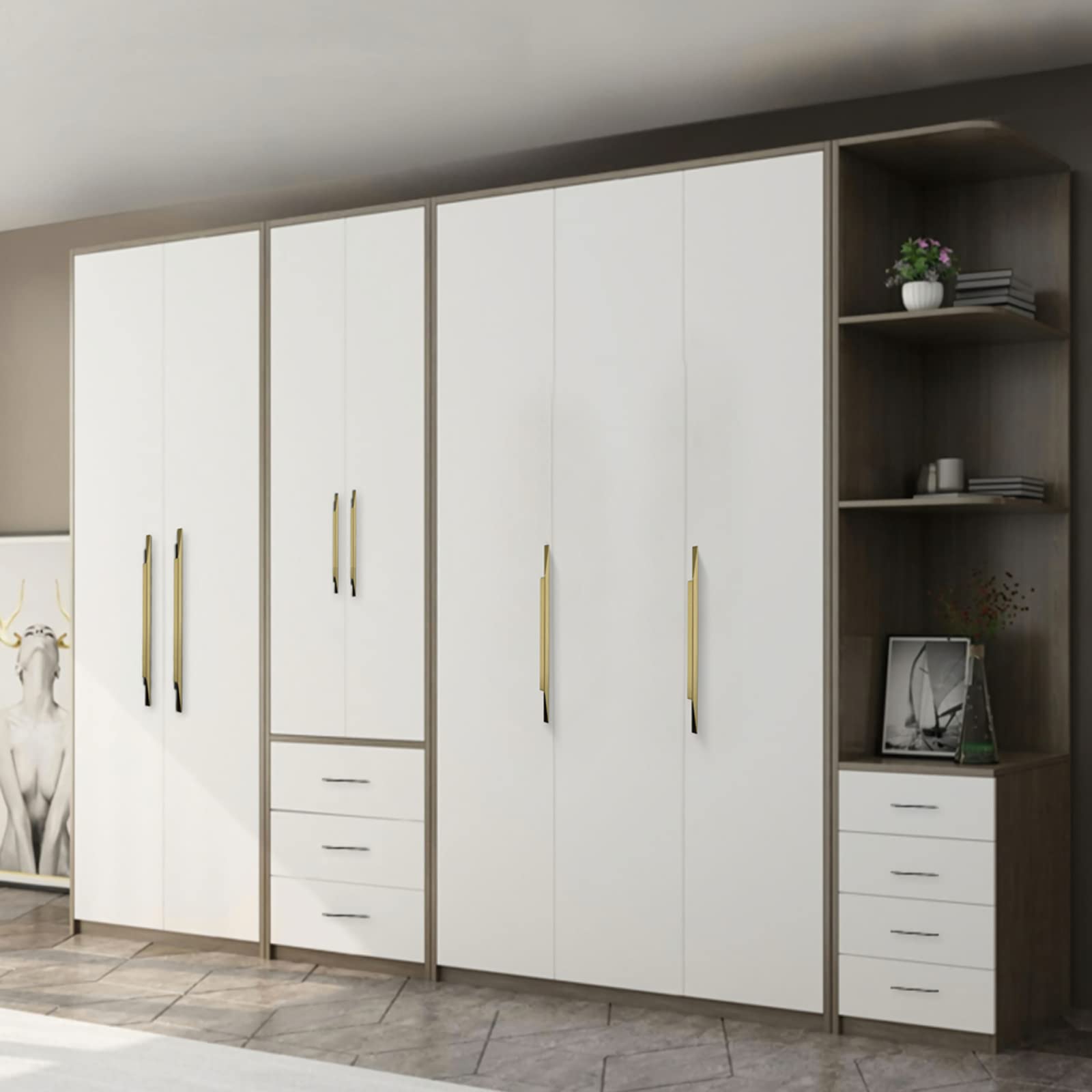 25 Pack Gold Cabinet Handles 3.75