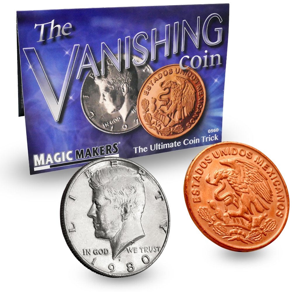 The Vanishing Coin - Professional Coin Magic Kit with Scotch & Soda Coins | Perfect for Street Magic, Close-Up Tricks & Stage Performances
