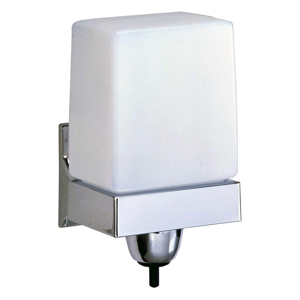 Bobrick B155 LiquidMate Soap Dispenser - 24 oz. Wall Mounted Commercial Soap Dispenser for Restrooms, Kitchens & Public Spaces - Heavy Duty Stainless Steel Design