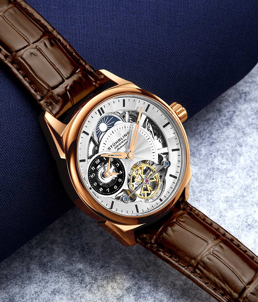 Presidia 943A Automatic 42mm Skeleton Watch for Men - Luxury Stainless Steel Mechanical Timepiece with Transparent Dial | Perfect for Business, Formal Events & Gift Giving
